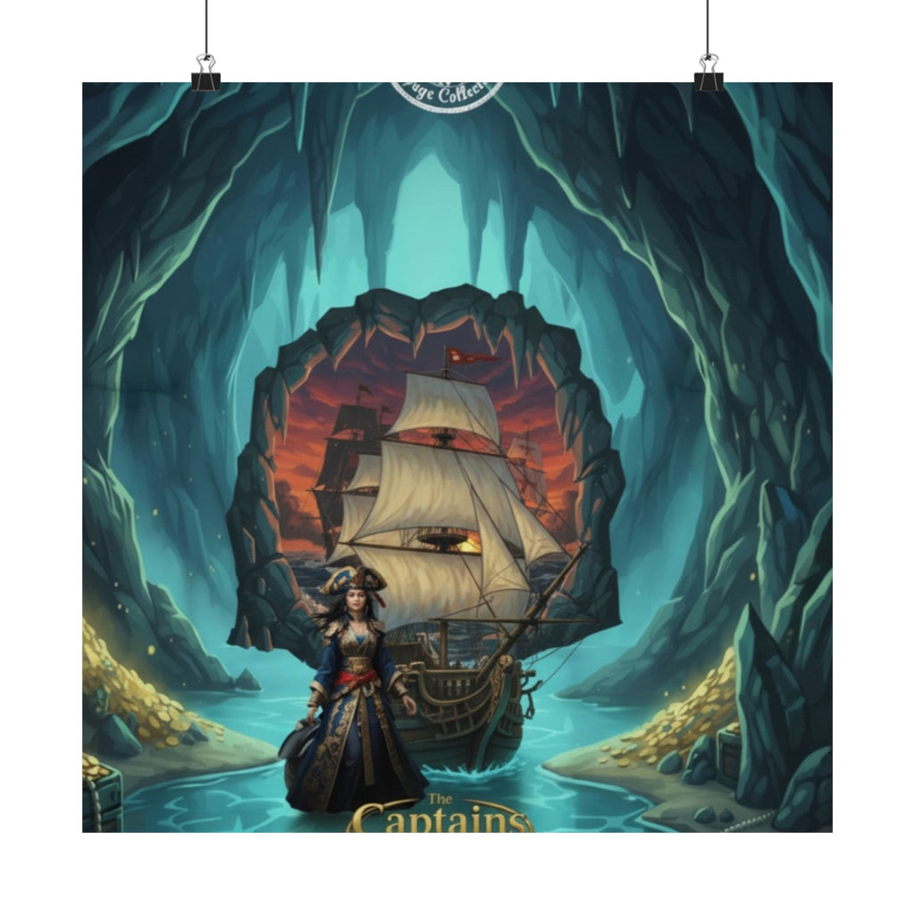 Pirate Voyage Matte Poster — "Captain's Voyage" Vertical Art Print