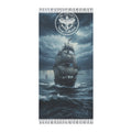 Nautical Ship Beach Towel — Stormy Seas Sailing Print Boho Beach Cloth
