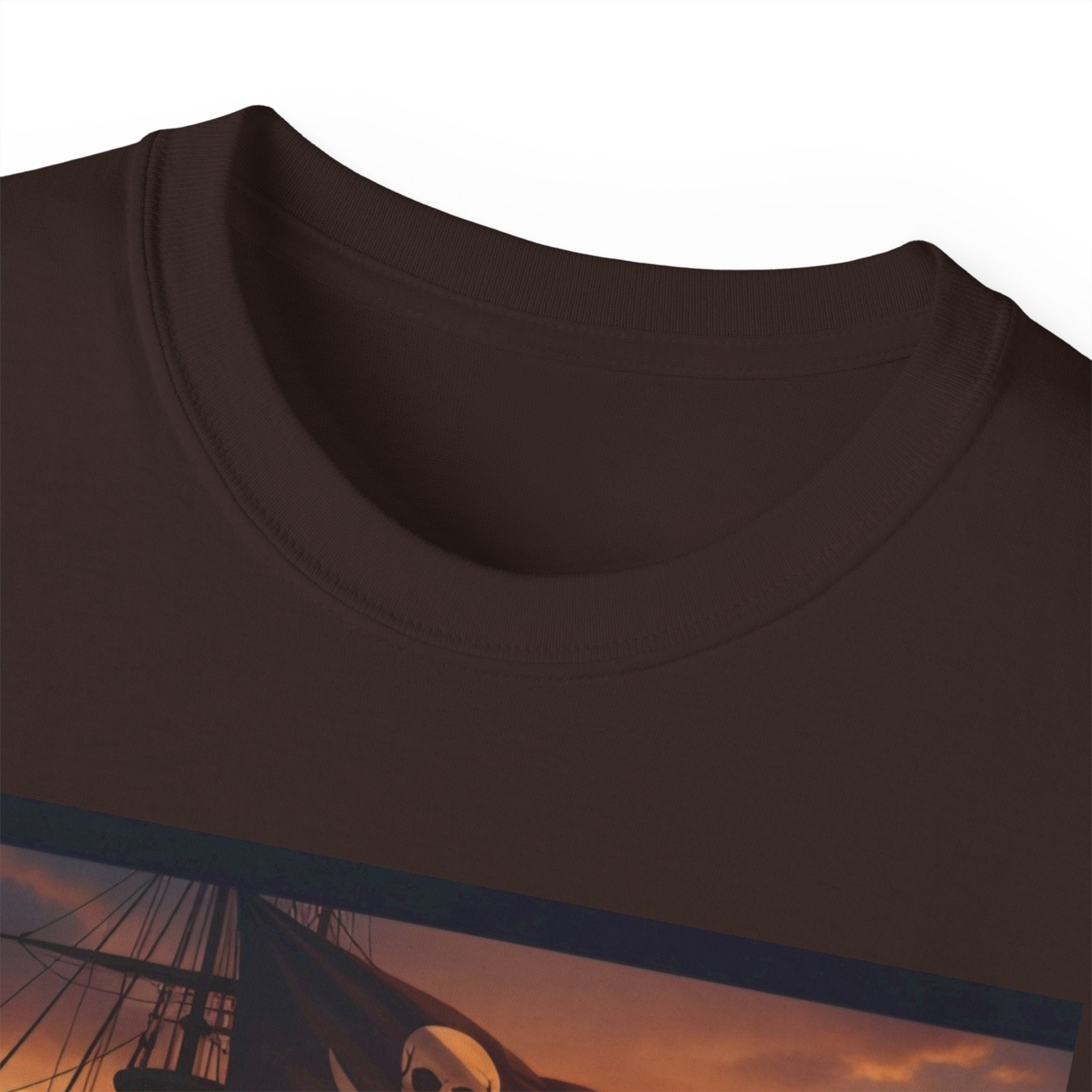 Pirate Ship Sunset Tee – Nautical Pirate Skull Graphic T-Shirt