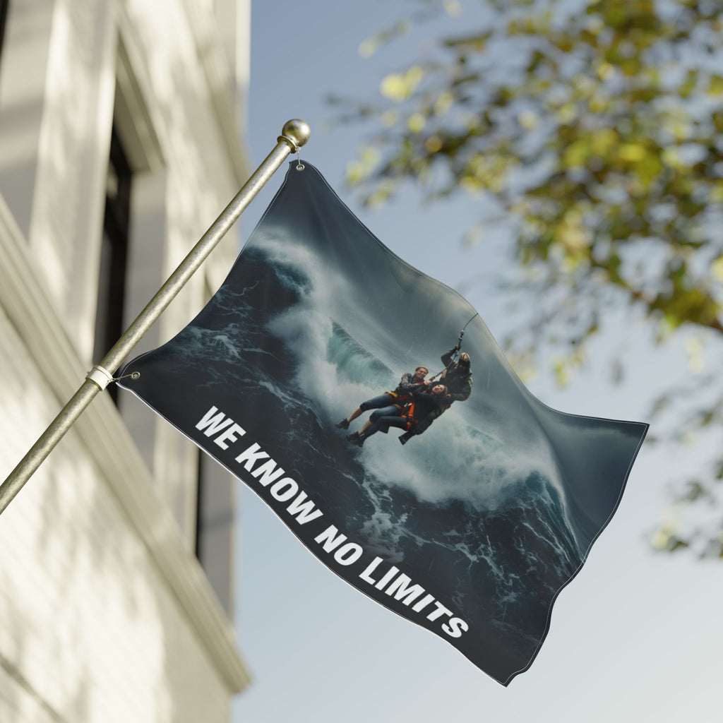 Double-Sided Flag — We Know No Limits Rescue Helicopter Design