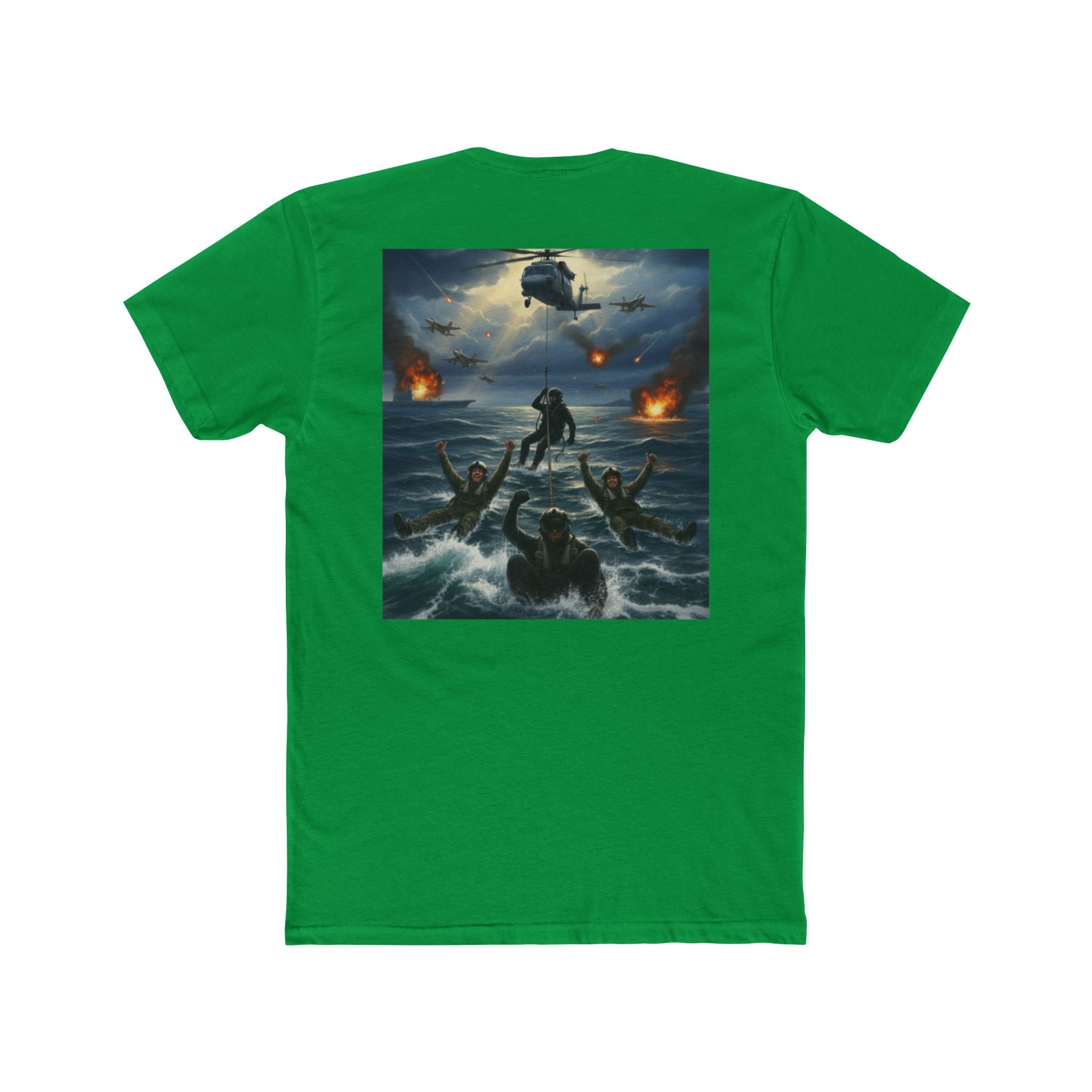 Rescue at Sea Graphic Tee — Dramatic Ocean Rescue Poster T-Shirt