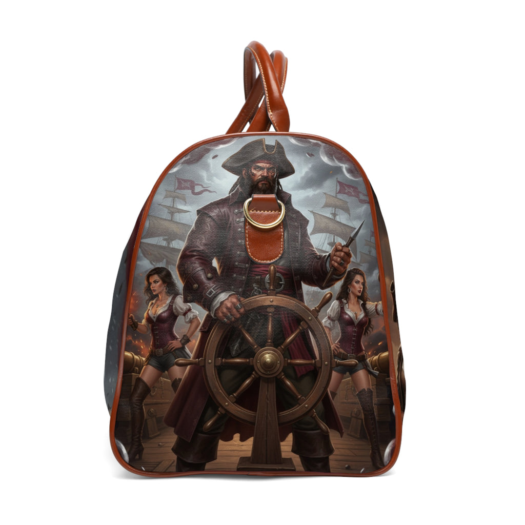 Pirate Captain Waterproof Travel Bag — Nautical Adventure Weekender Duffel