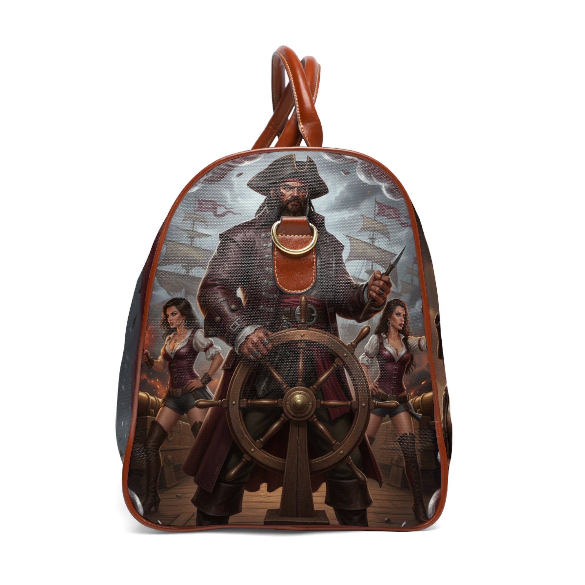 Pirate Captain Waterproof Travel Bag — Nautical Adventure Weekender Duffel