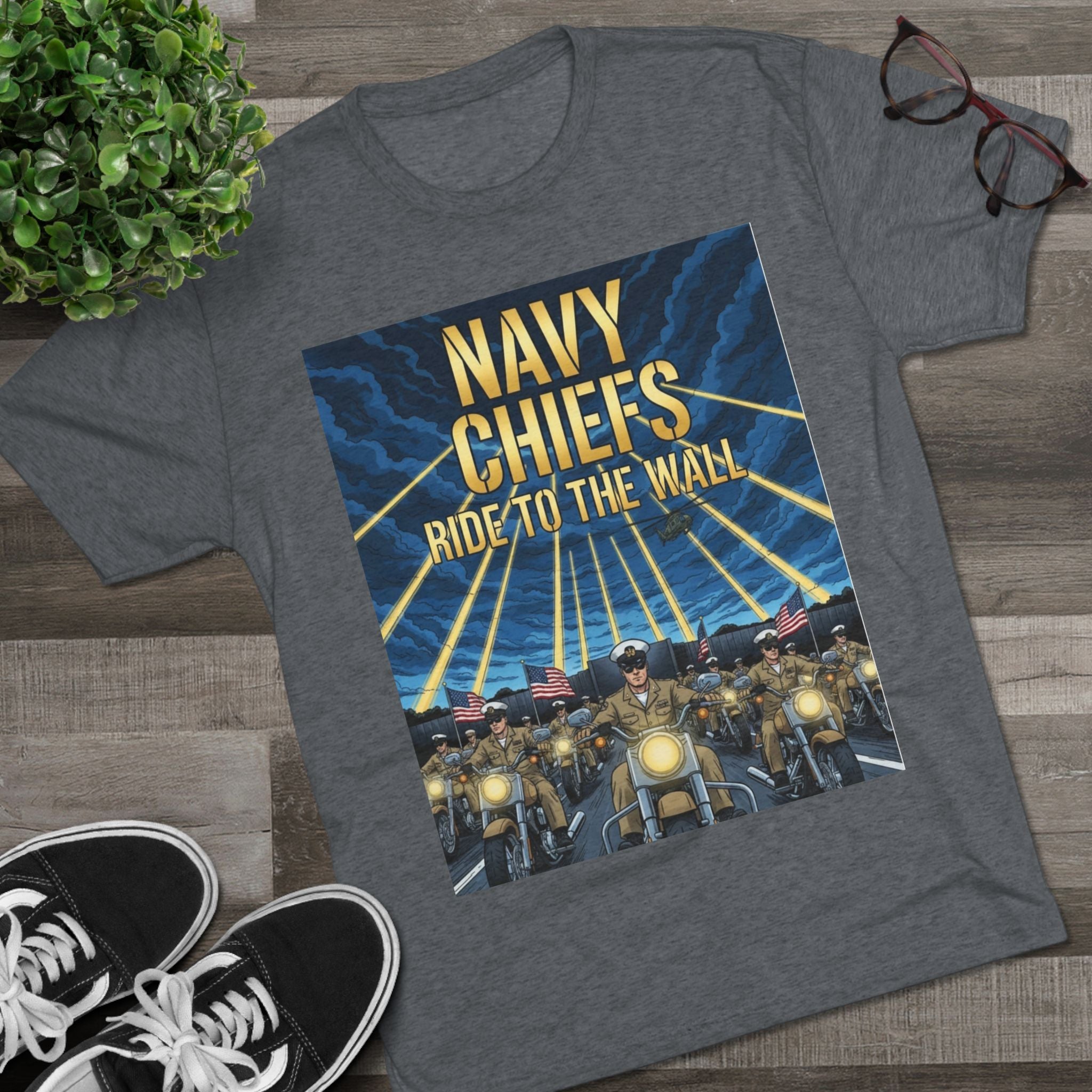Navy Chiefs Ride to the Wall T-Shirt — "2nd Option... FAFO" Veteran Tribute Tee
