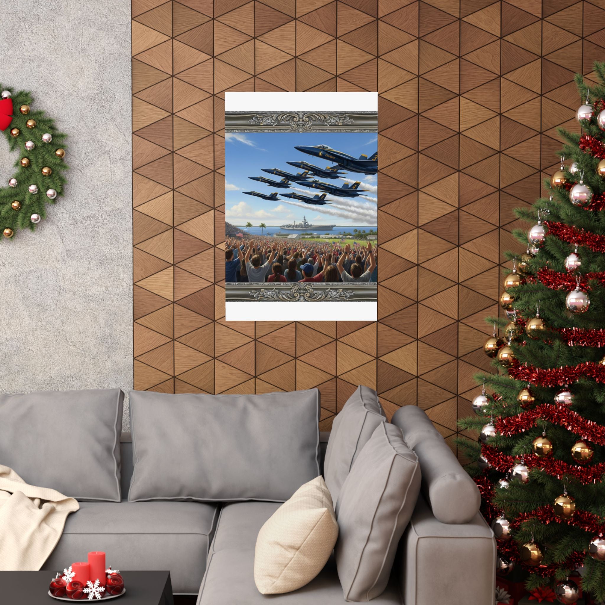 Airshow Navy Blue Angels Poster — Matte Vertical Aviation Print