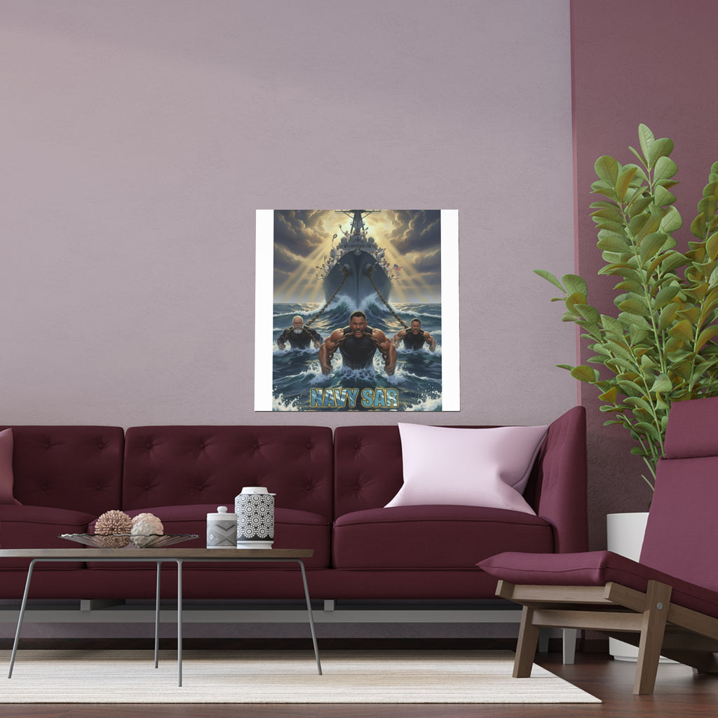 Navy SEALs Silk Poster — 'Nothing Is Impossible' Military Wall Art (Indoor/Outdoor)