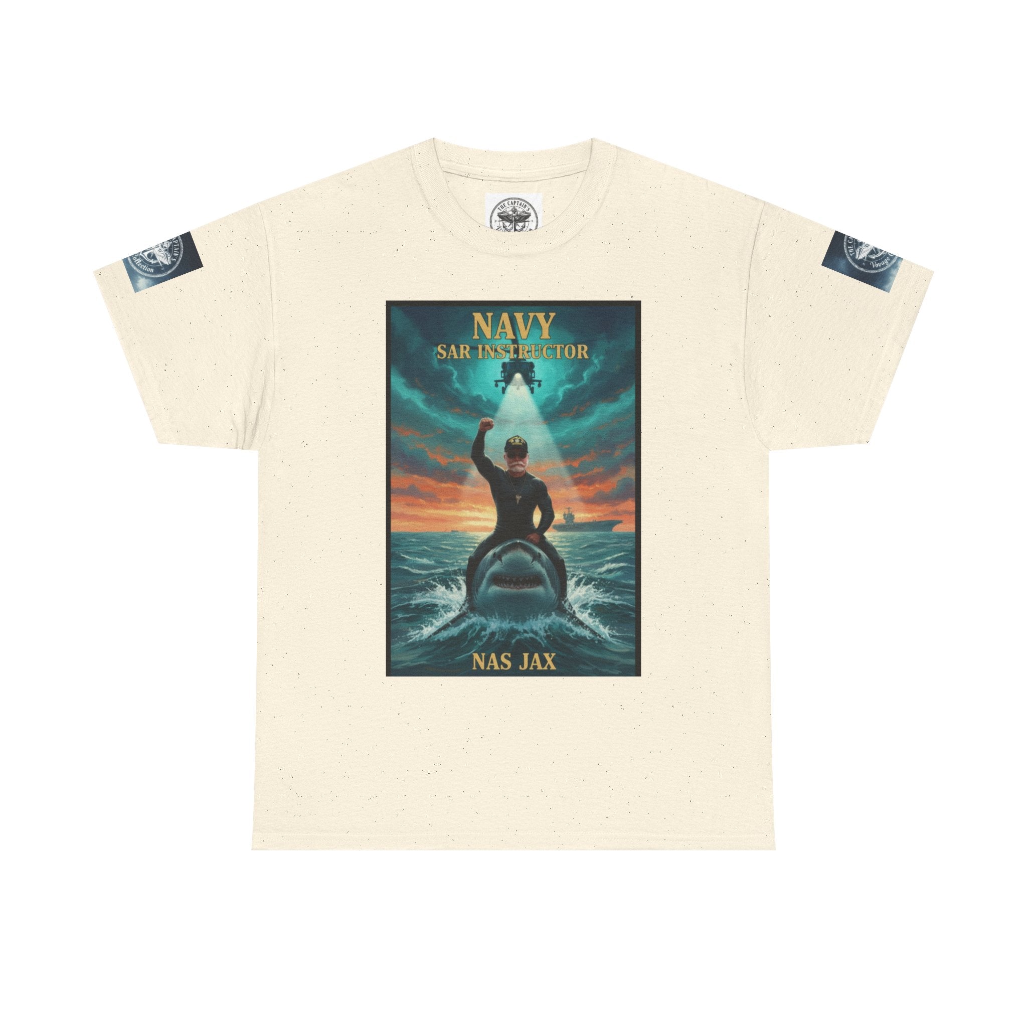 Navy Search & Rescue Graphic Tee — SAR Helicopter Rescue Scene