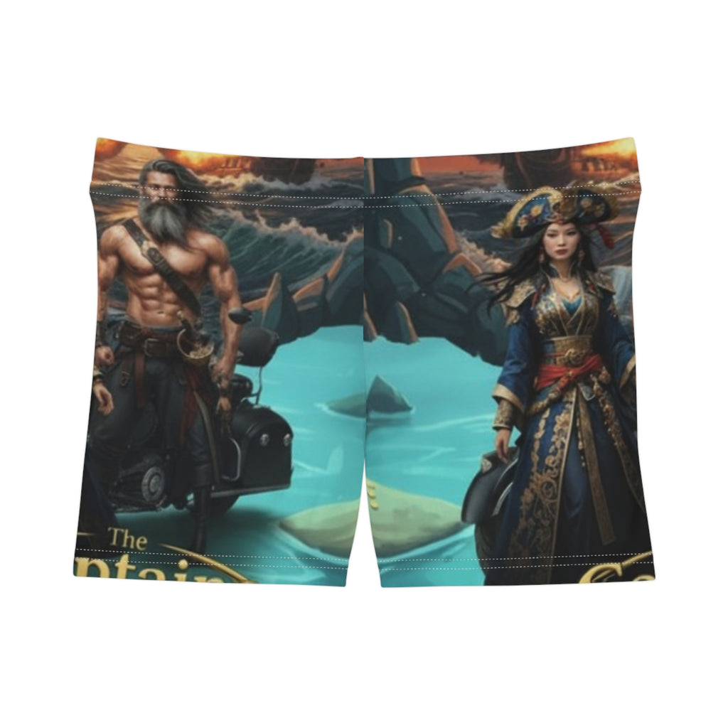 Fantasy Pirate Women’s Shorts — Nautical Adventure AOP Swim/Beach Shorts