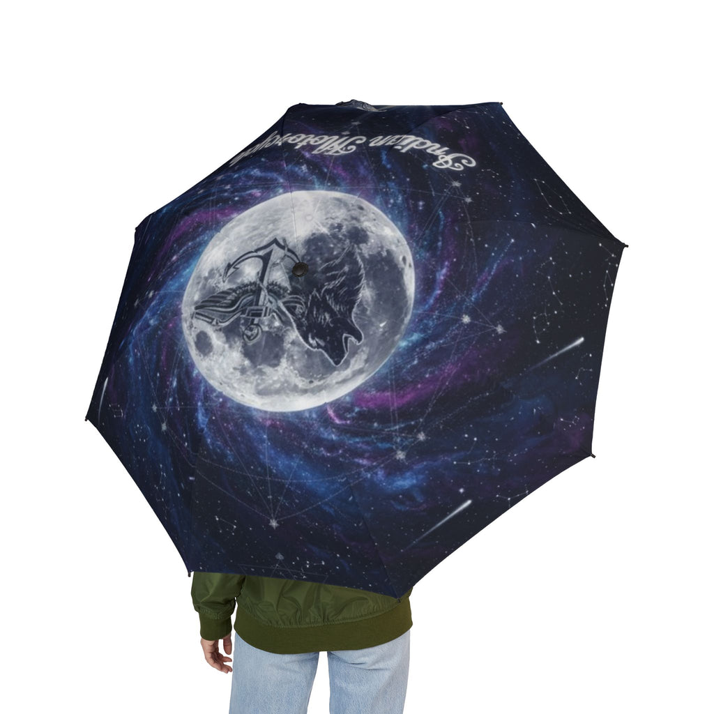 Galaxy Moon Foldable Umbrella — Semi-Automatic Space Rain Protector