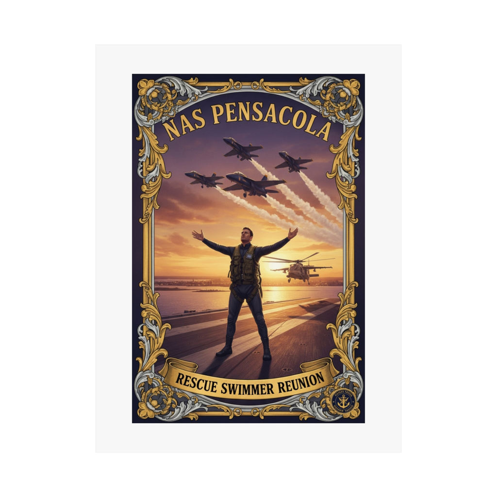 NAS Pensacola Rescue Swimmer Reunion Matte Poster