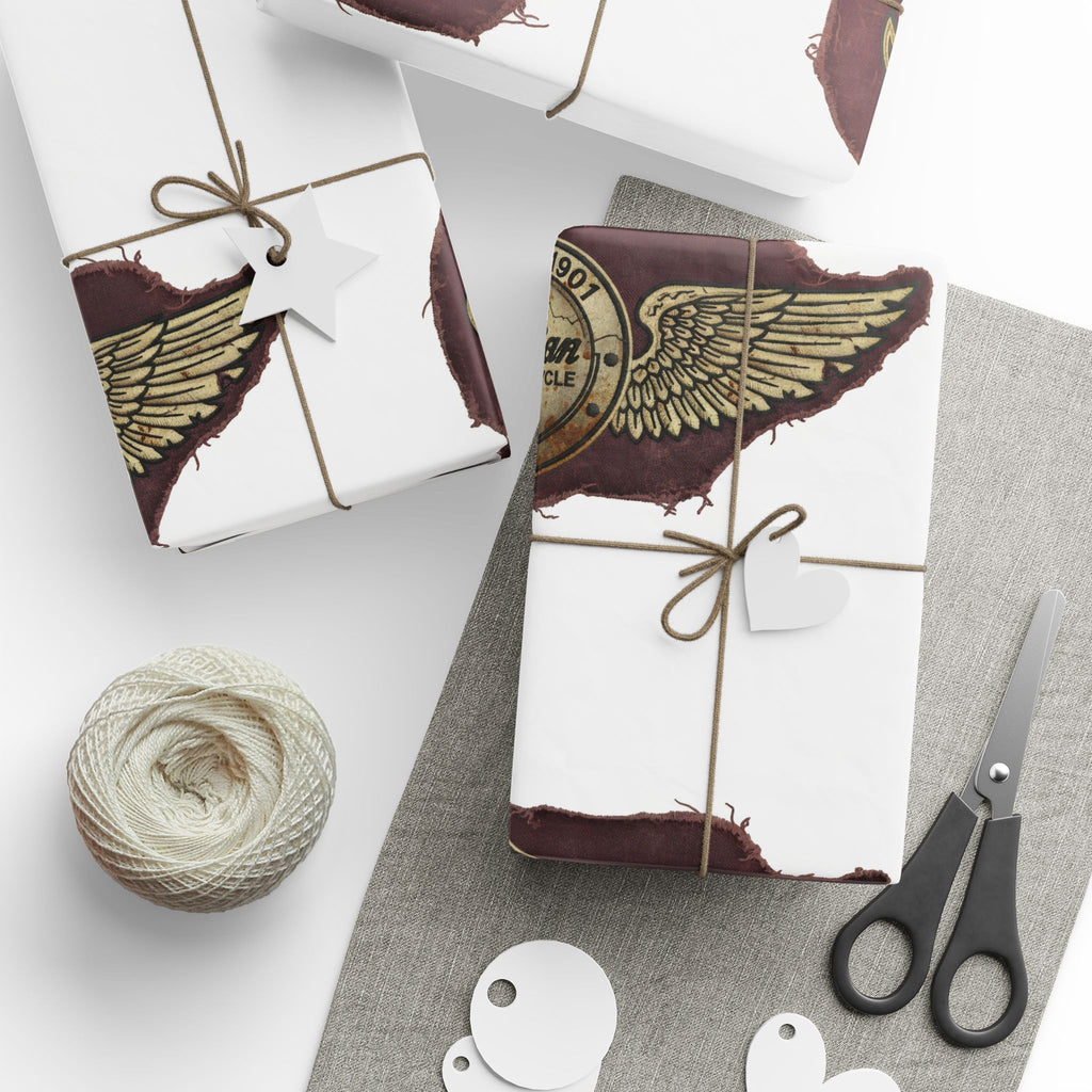 Gift Wrap Paper — Vintage Brushstroke 'Thanks' Design (Roll)