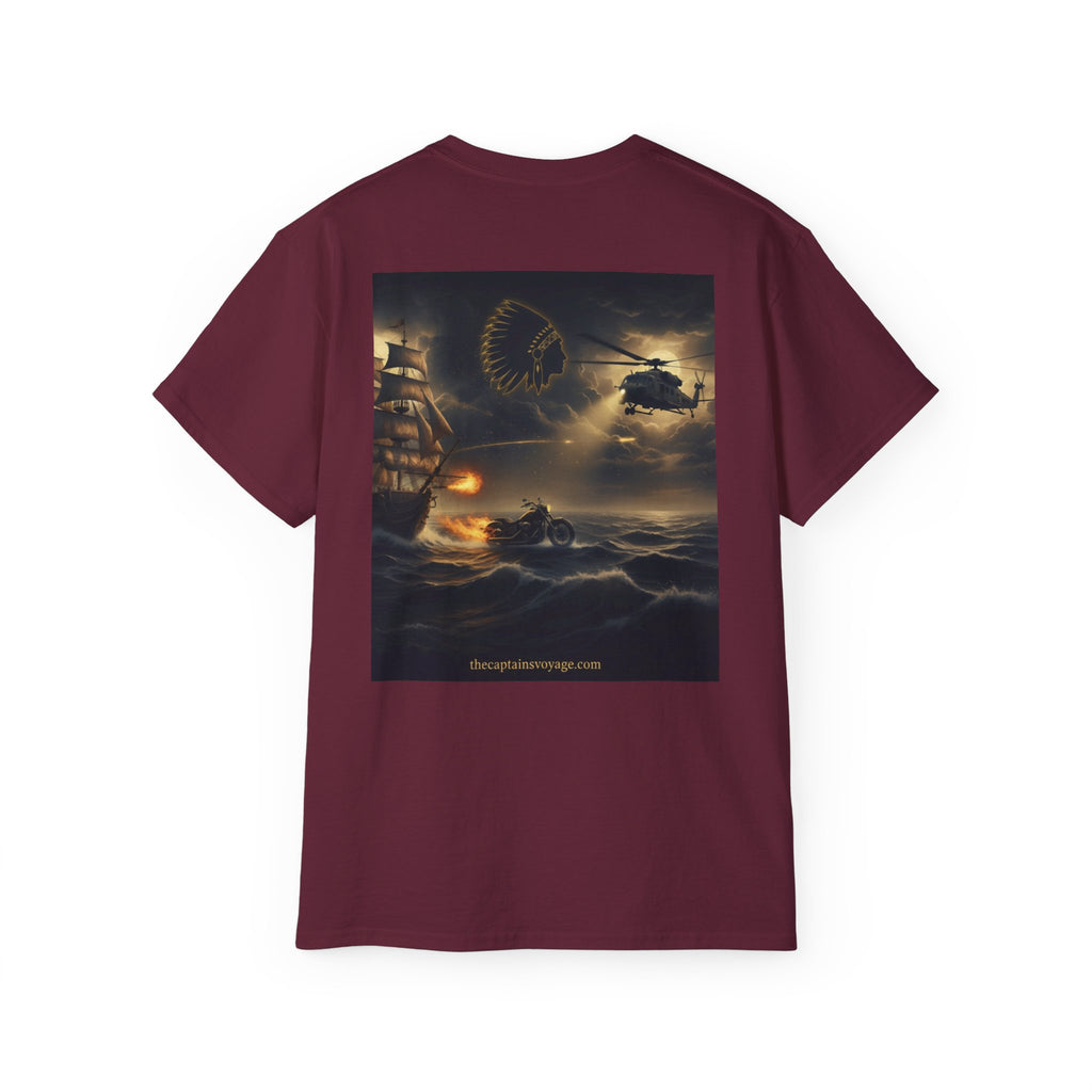 Pirate Ship Sunset Tee – Nautical Pirate Skull Graphic T-Shirt