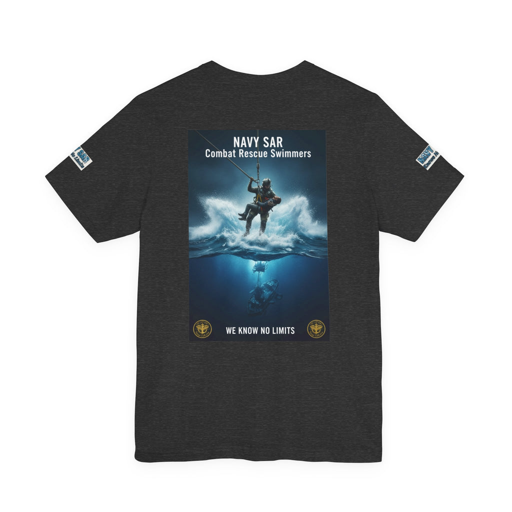 Navy SAR Combat Rescue Swimmers T-Shirt — "We Know No Limits"