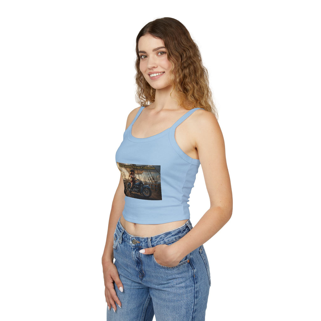 Captain’s Voyage Crop Tank Top — The Captain’s Voyage Collection Motorcycle & Nautical Sunset Design