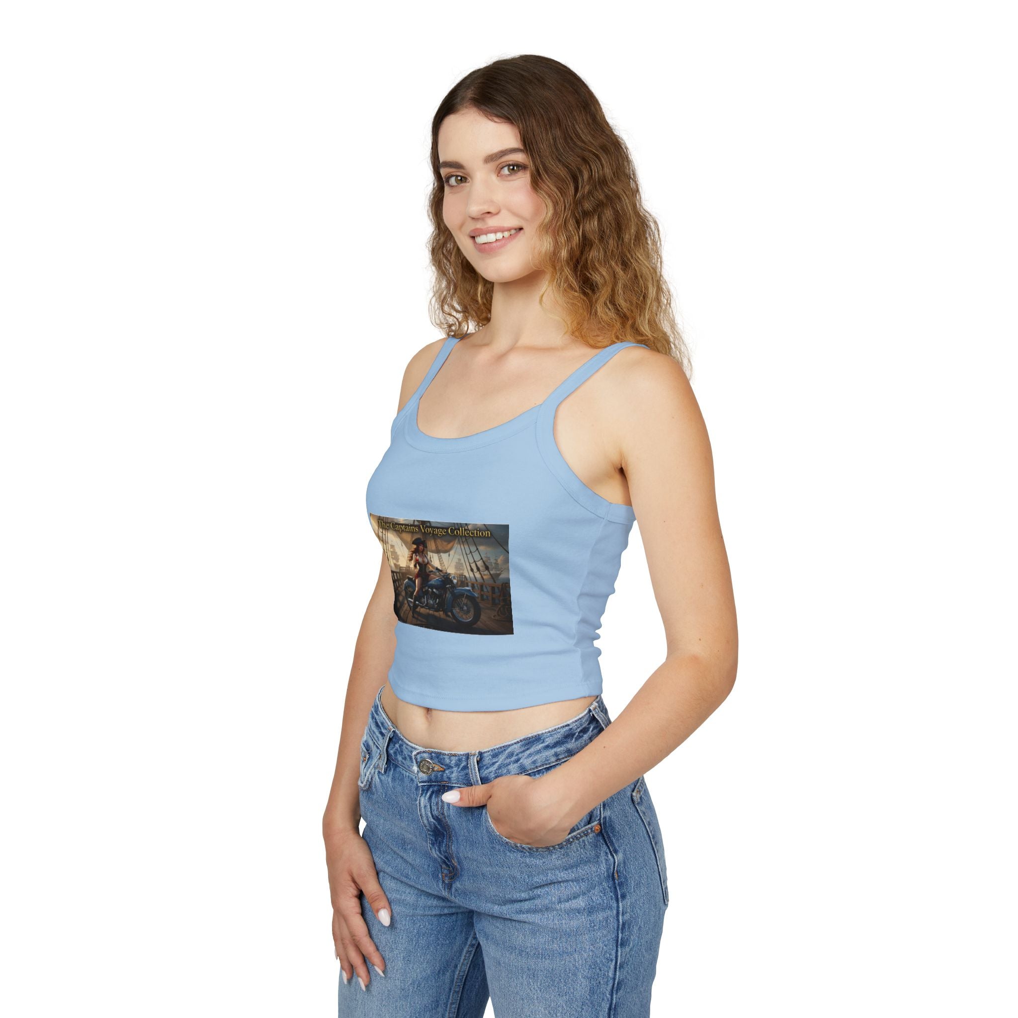 Captain’s Voyage Crop Tank Top — The Captain’s Voyage Collection Motorcycle & Nautical Sunset Design