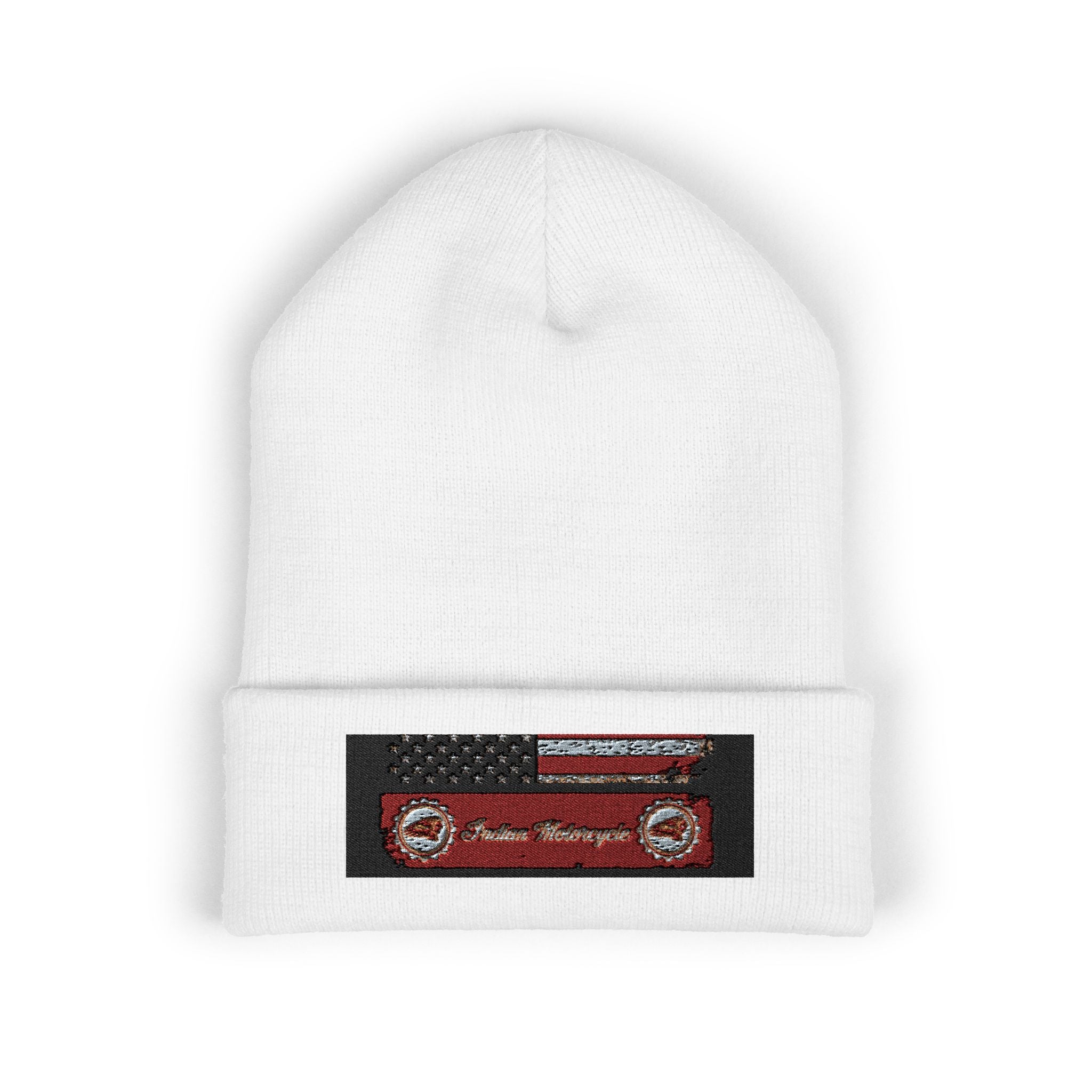 Retro Cassette Embroidered Beanie — Vintage Music Knit Hat