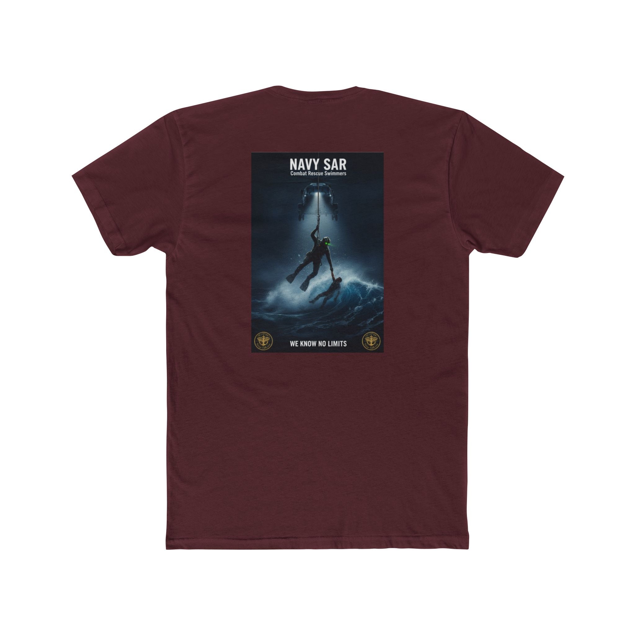 Navy SAR Combat Rescue Swimmers Graphic Tee — "We Know No Limits"