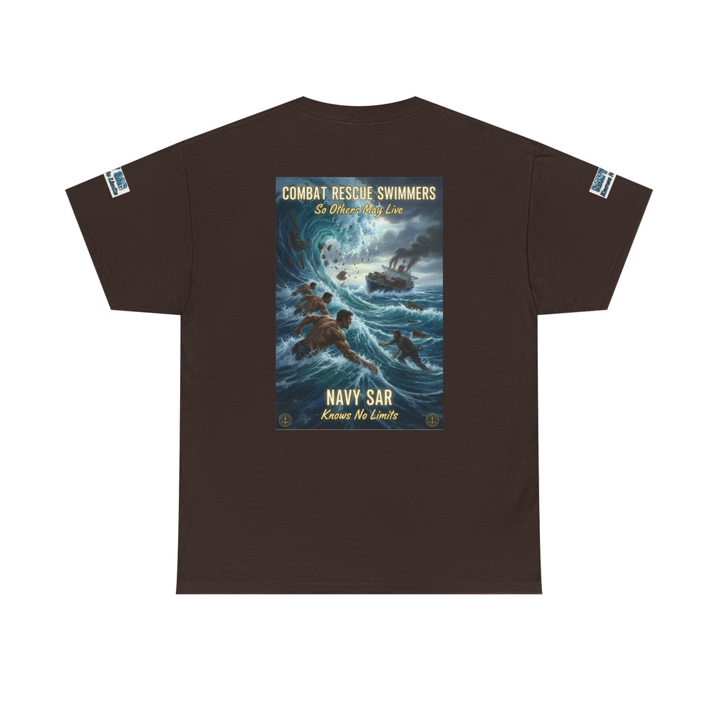Navy SAR Combat Rescue Swimmers T‑Shirt — "We Know No Limits"