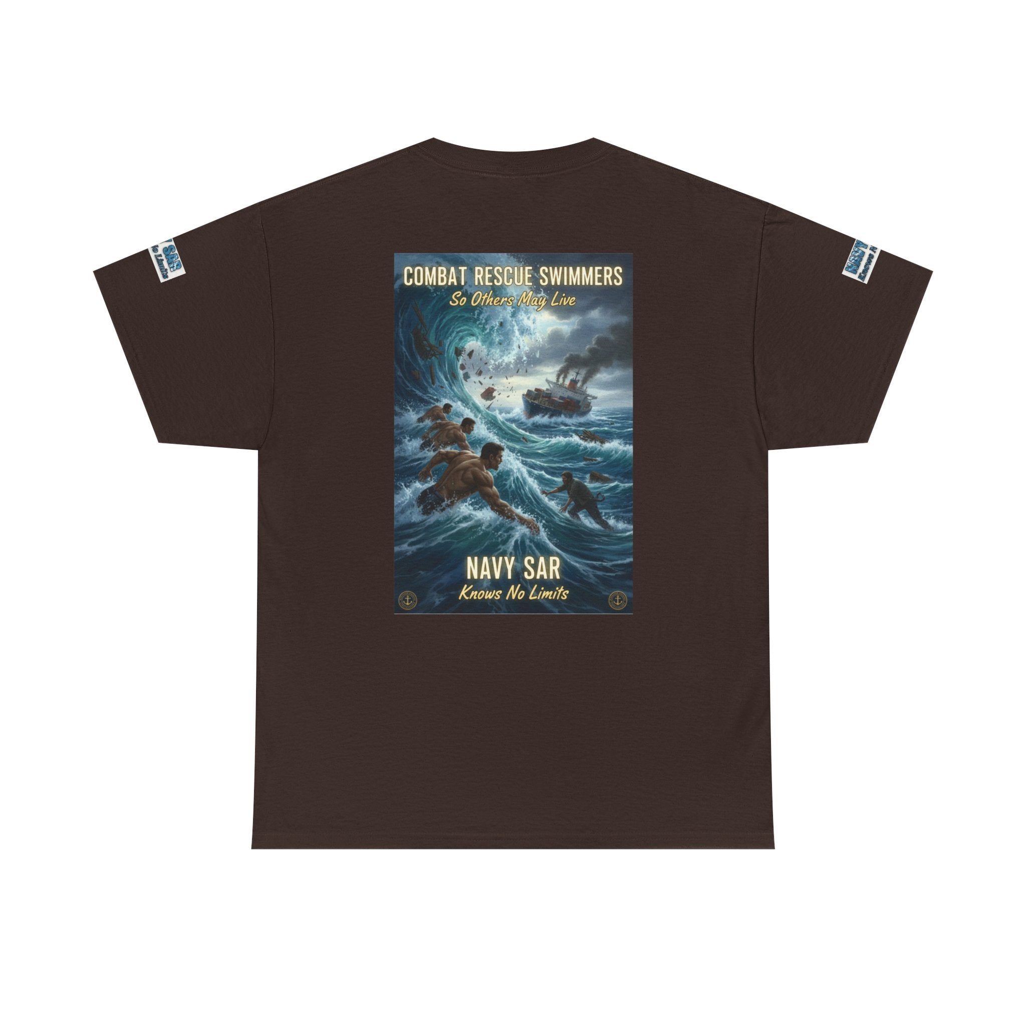 Navy SAR Combat Rescue Swimmers T‑Shirt — "We Know No Limits"