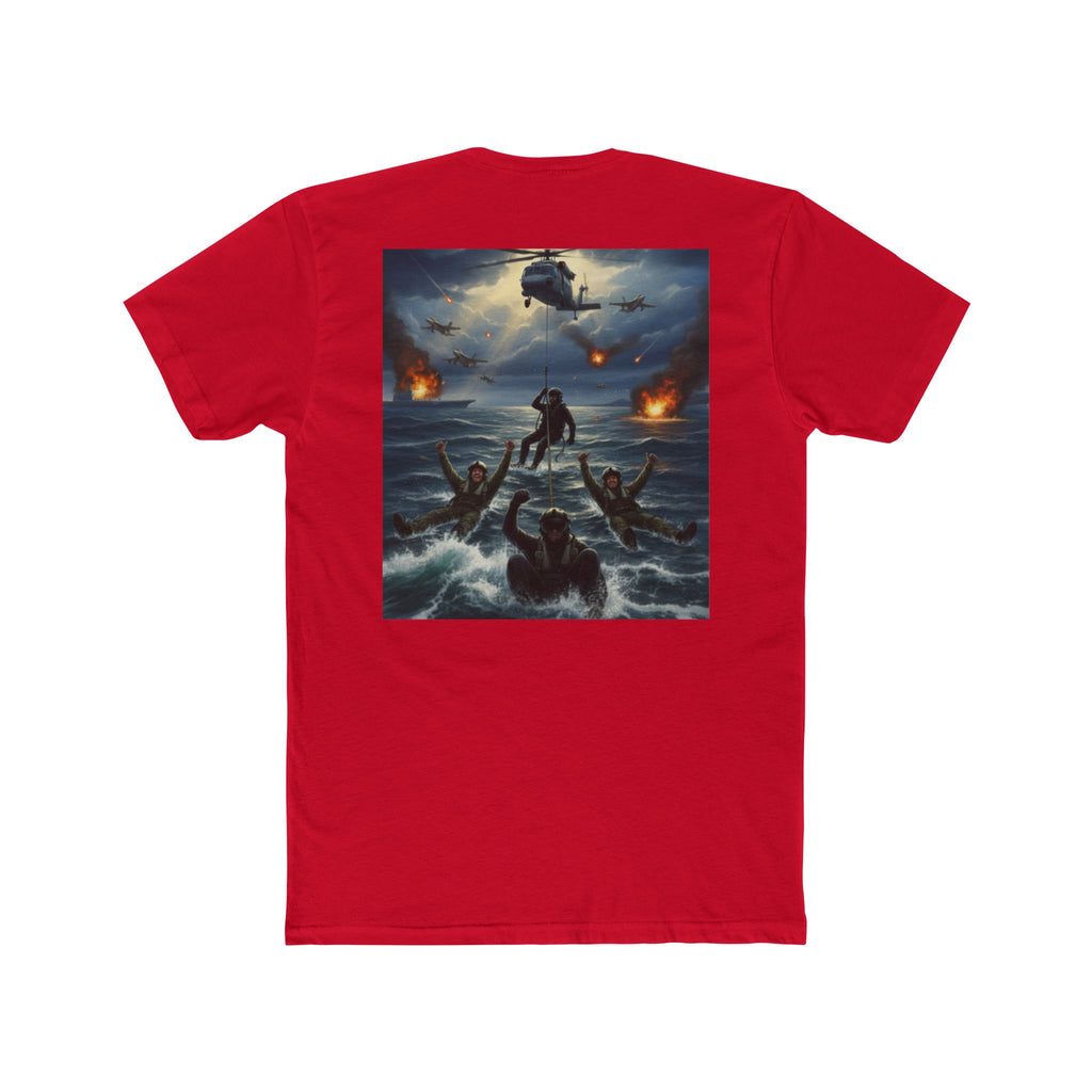 Rescue at Sea Graphic Tee — Dramatic Ocean Rescue Poster T-Shirt