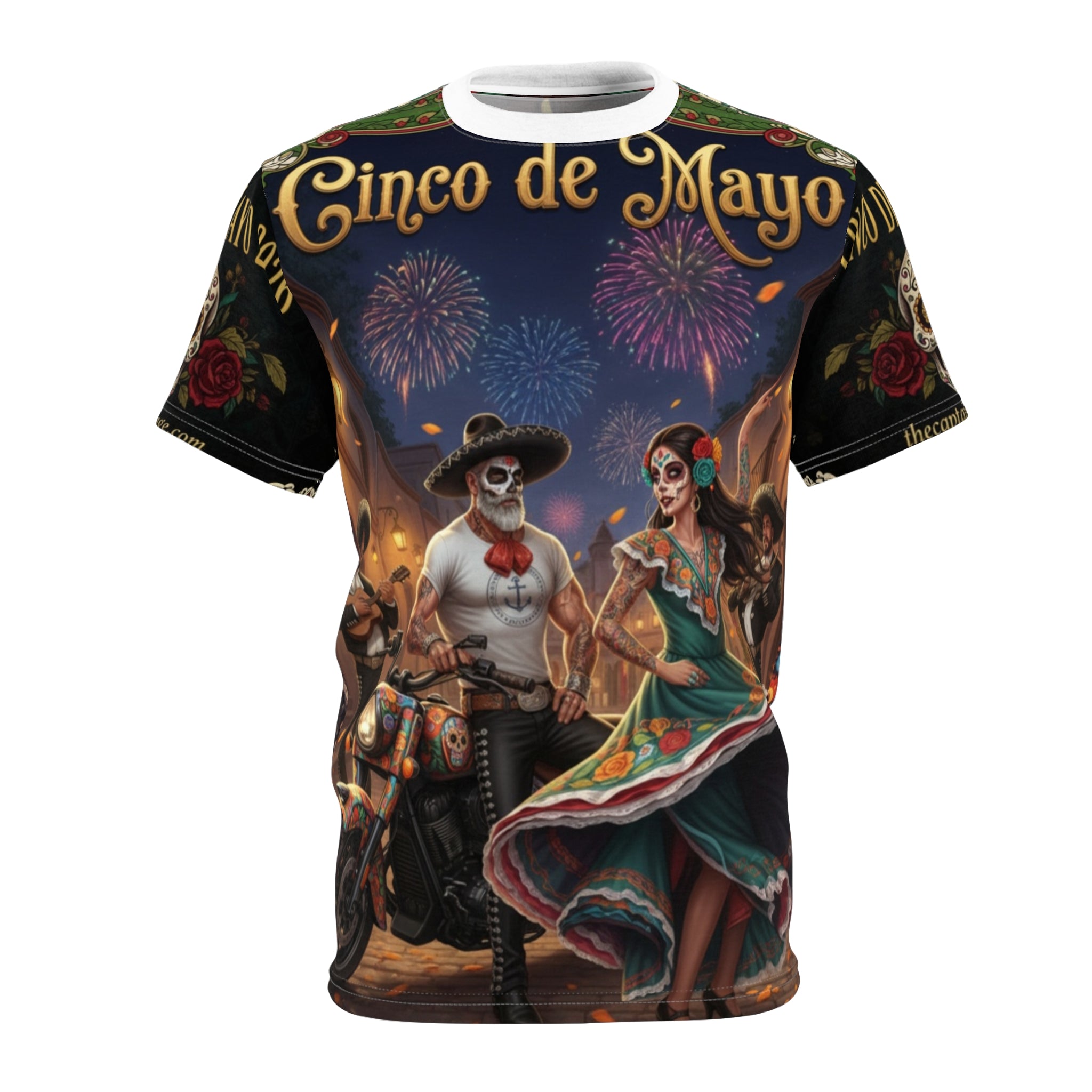 Cinco de Mayo Sugar Skull Fiesta Tee