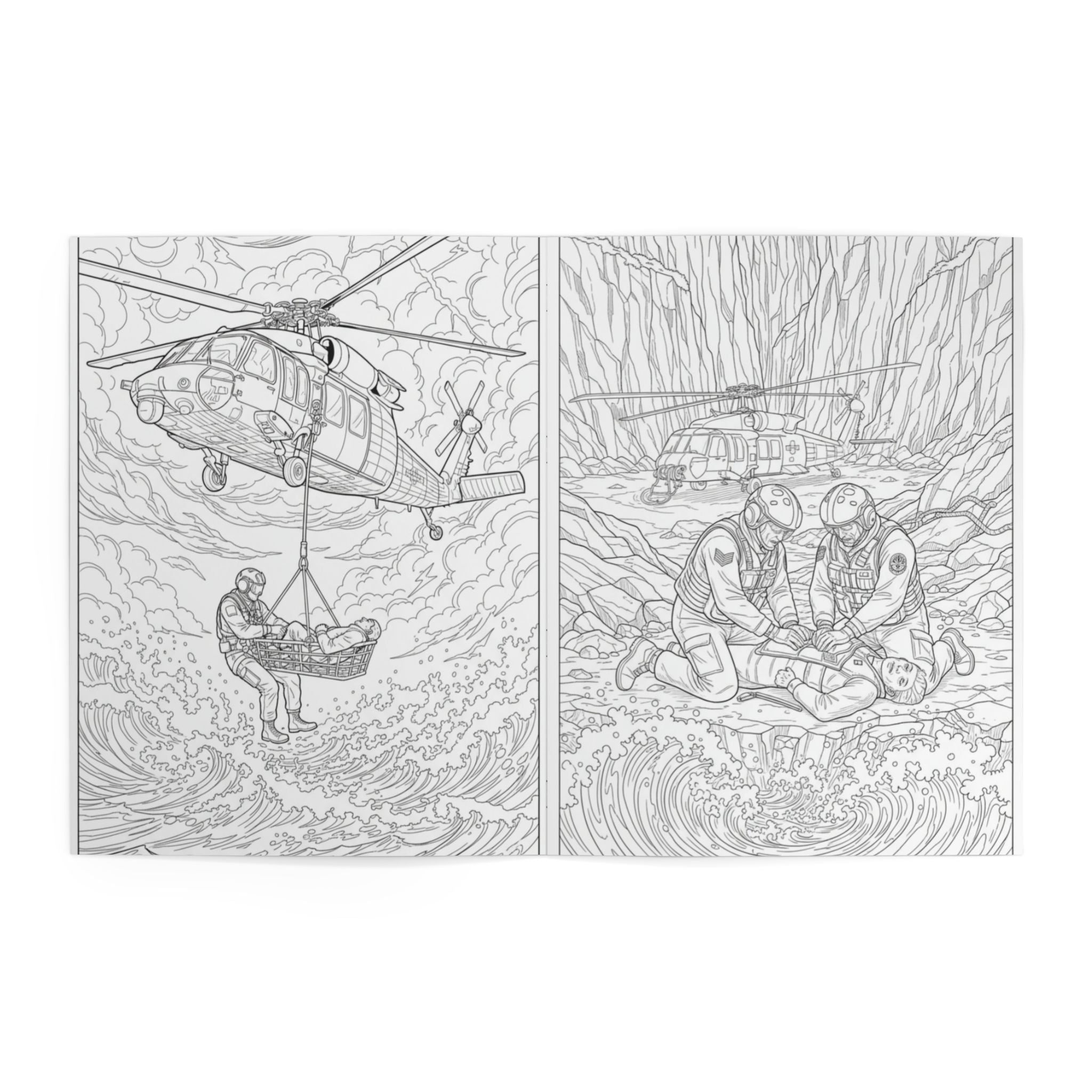 Navy SAR Rescue Swimmers Adult Coloring Book — The Captain’s Voyage Collection