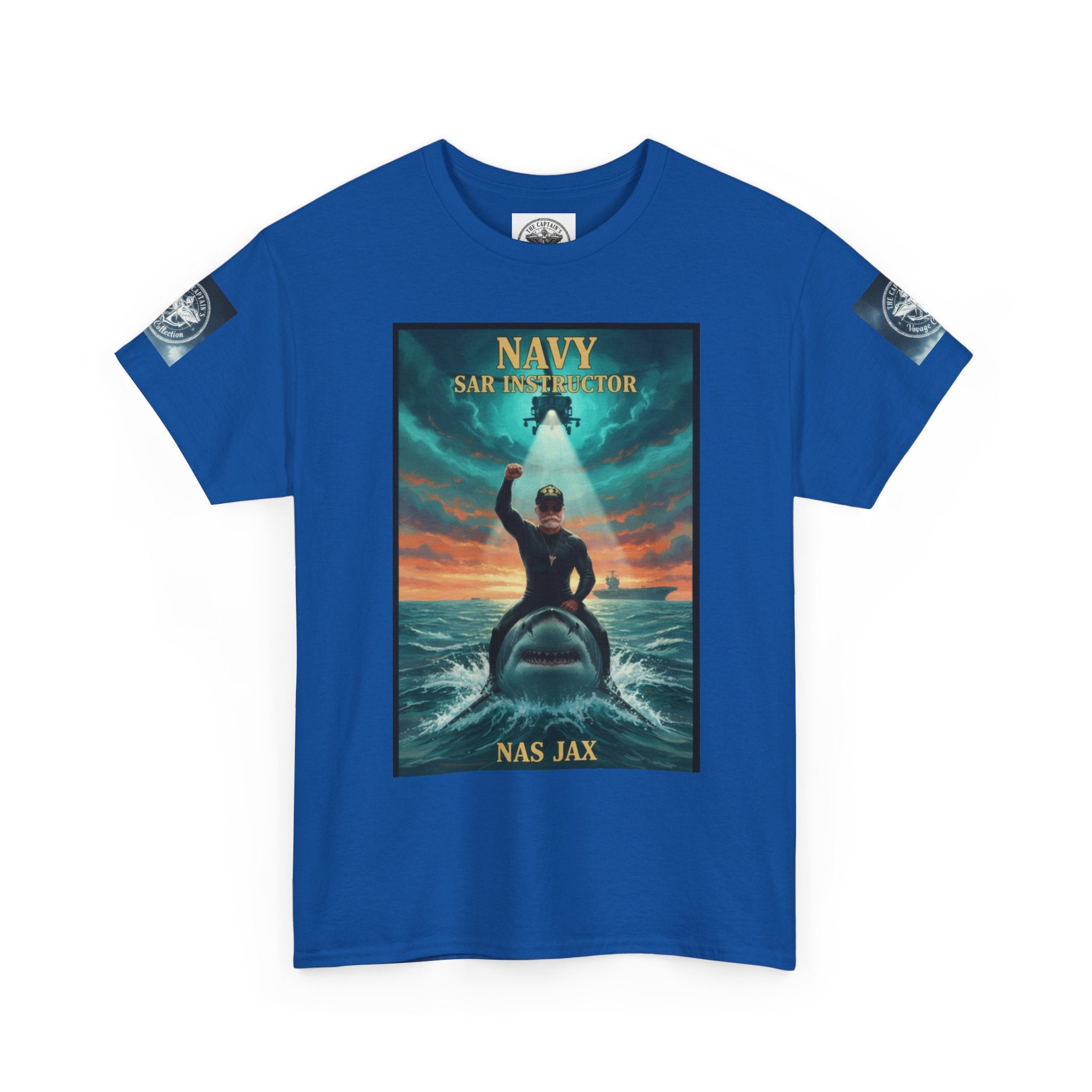 Navy Search & Rescue Graphic Tee — SAR Helicopter Rescue Scene