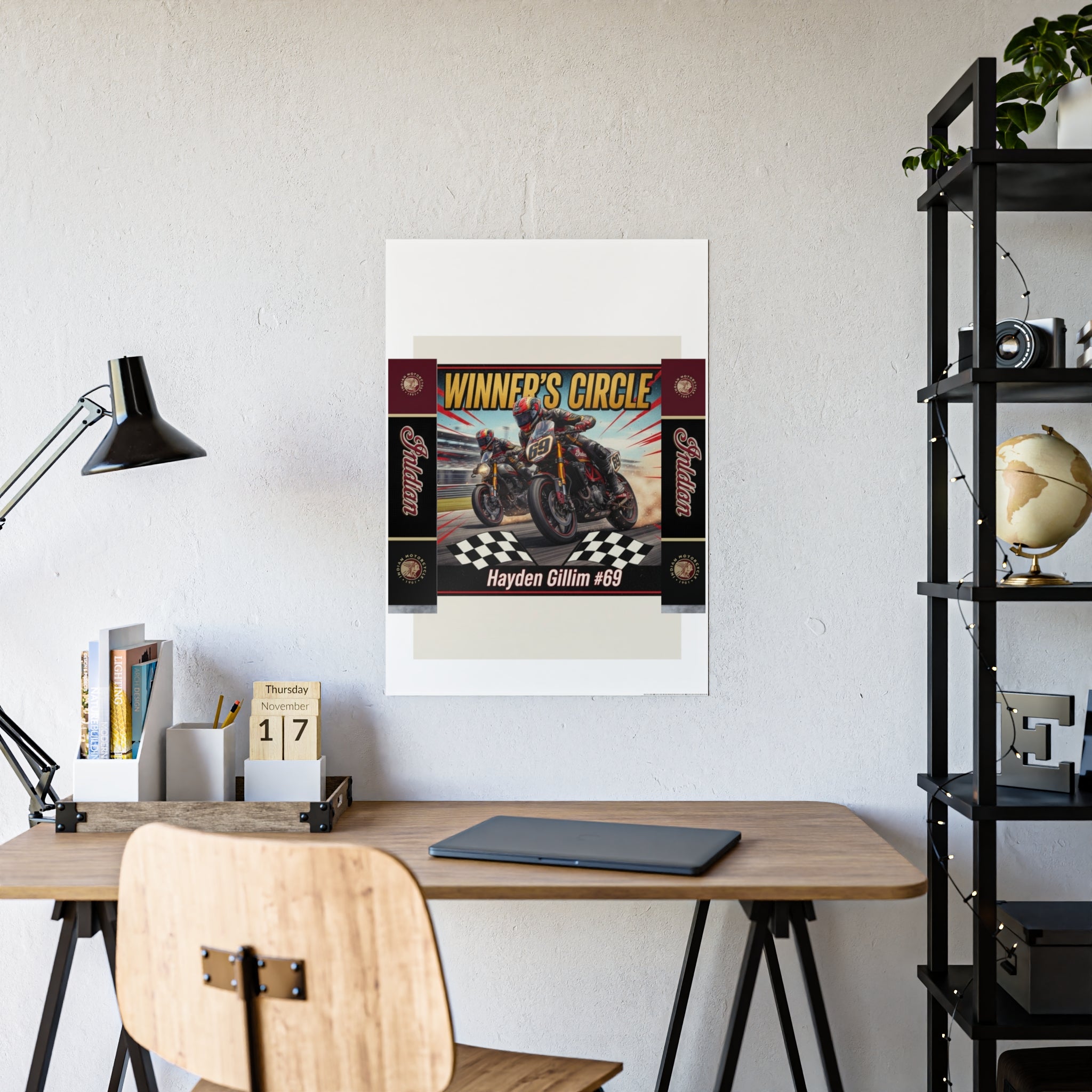 Winner’s Circle Motorcycle Poster — Hayden Gillim #69 Gloss Print