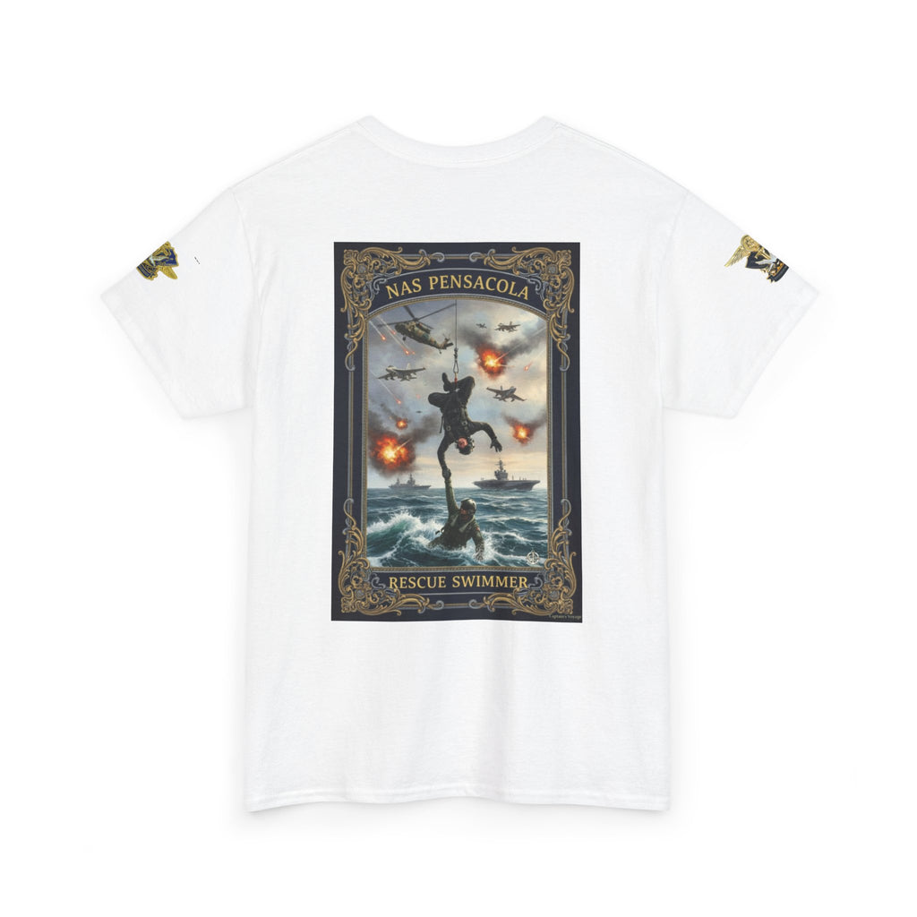 Navy Riders Club Graphic Tee — Vintage Naval Rescue Poster Shirt