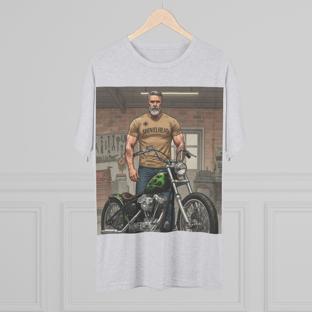 Vintage Biker Garage Tee — 'Somewhere' Motorcycle Illustration T-Shirt