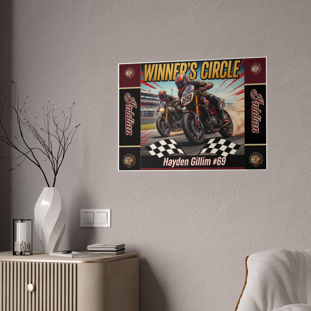 Winner’s Circle Motorcycle Poster — Hayden Gillim #69 Gloss Print