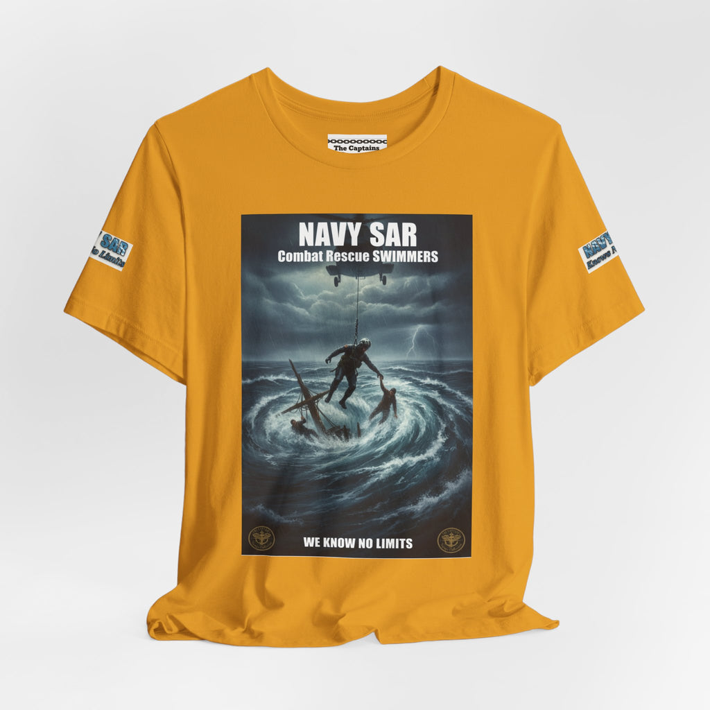 Navy SAR Combat Rescue Swimmers T-Shirt — "We Know No Limits"