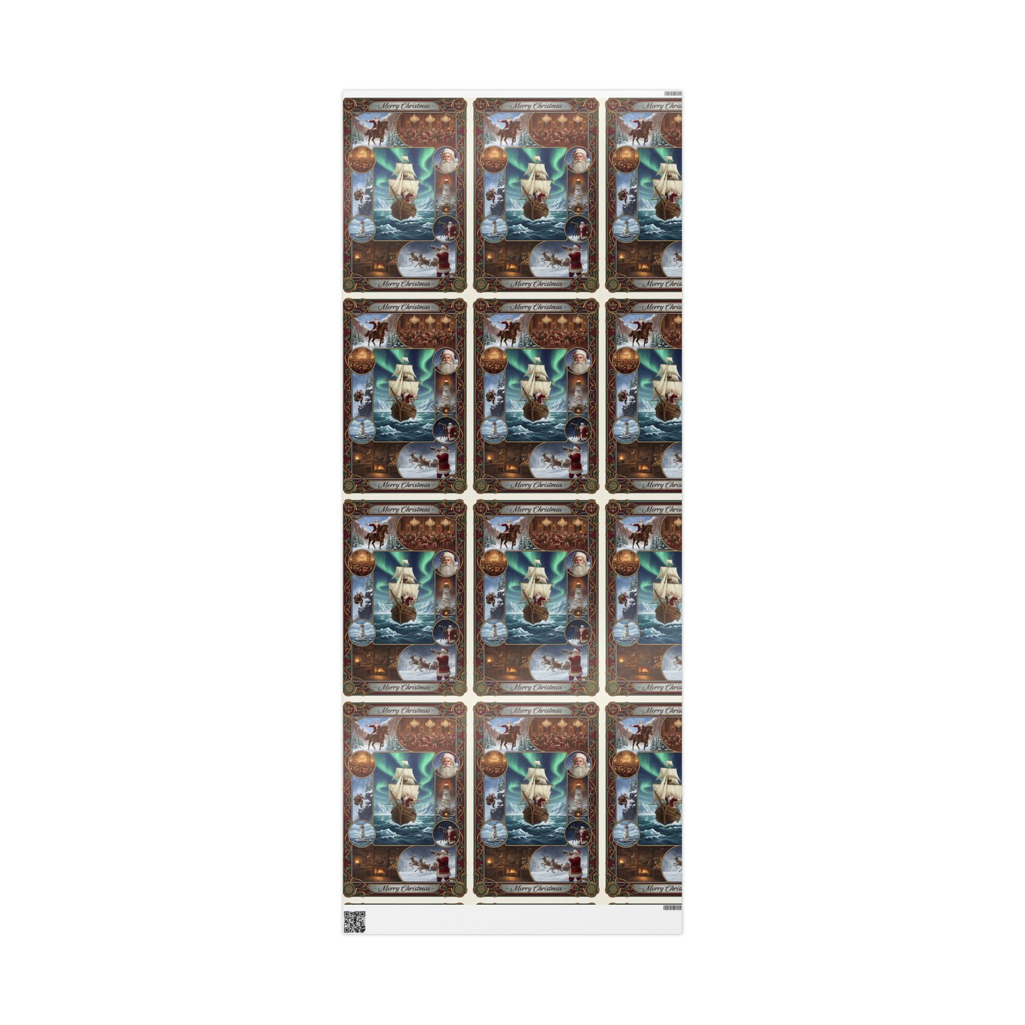 Nautical Vintage Ship Wrapping Paper – Elegant Ocean Voyage Gift Wrap