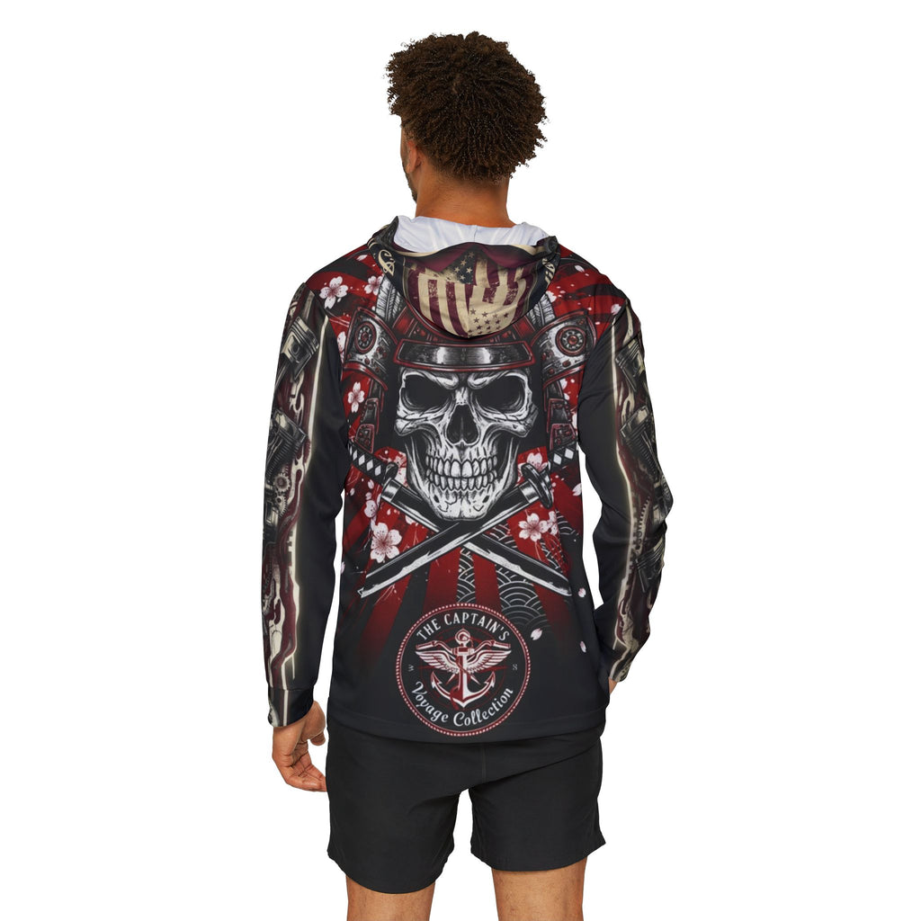 Skull Warrior Hoodie — All-Over Print Tribal Headdress Design