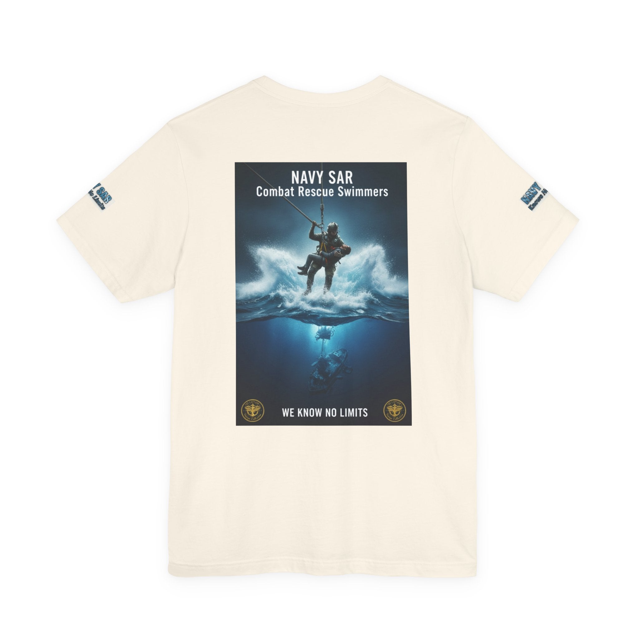 Navy SAR Combat Rescue Swimmers T-Shirt — "We Know No Limits"