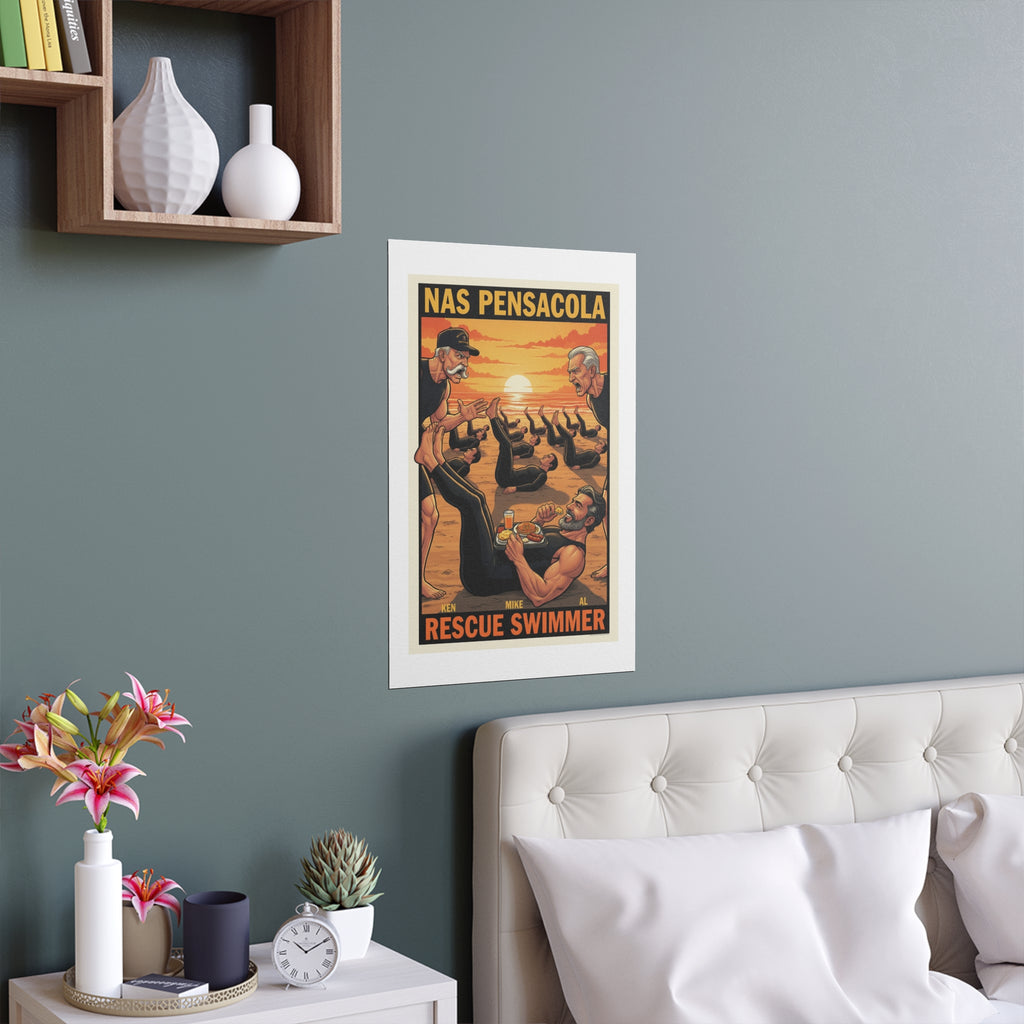 Helicopter Rescue Silk Poster — Search & Rescue Wall Art (Indoor/Outdoor)