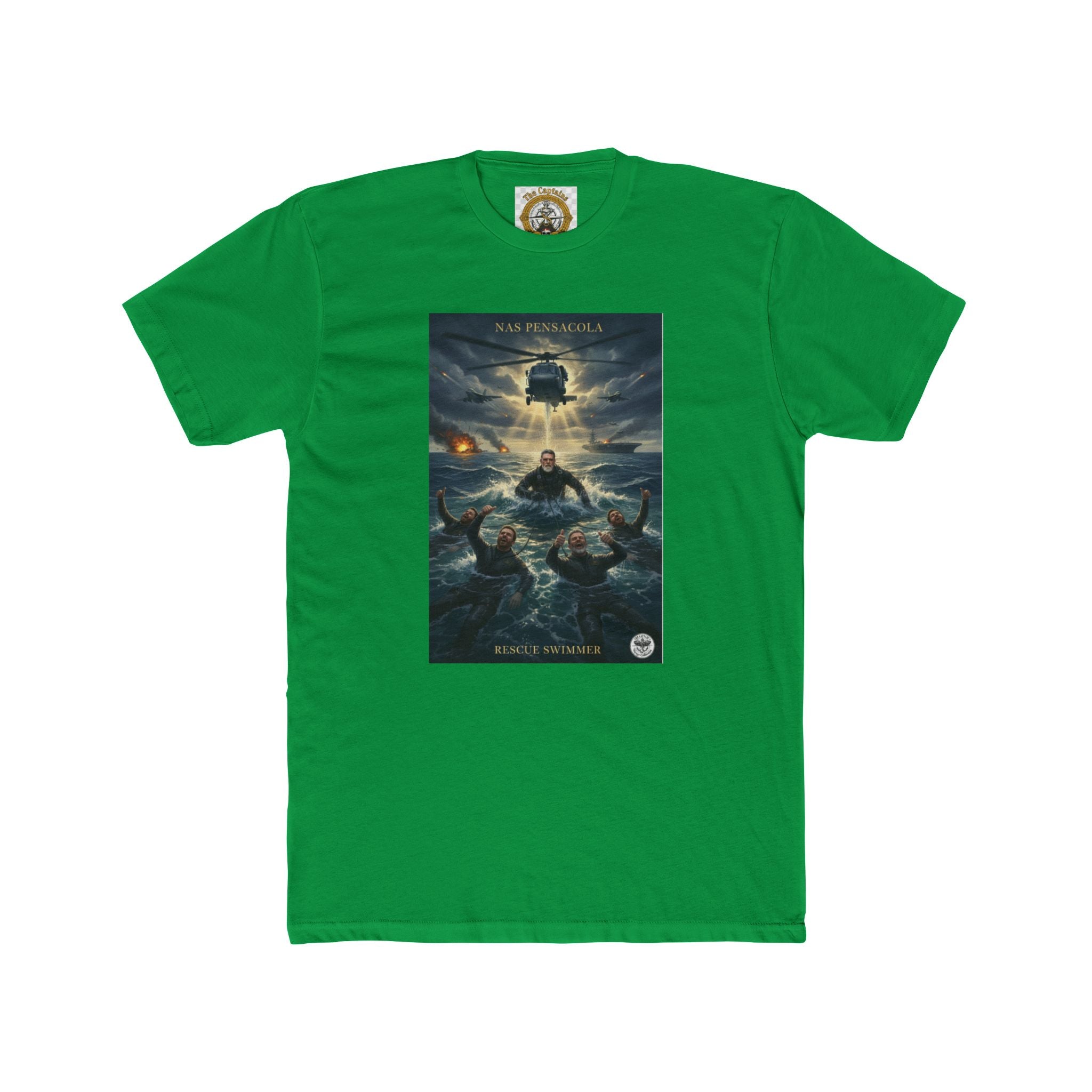 Rescue at Sea Graphic Tee — Dramatic Ocean Rescue Poster T-Shirt