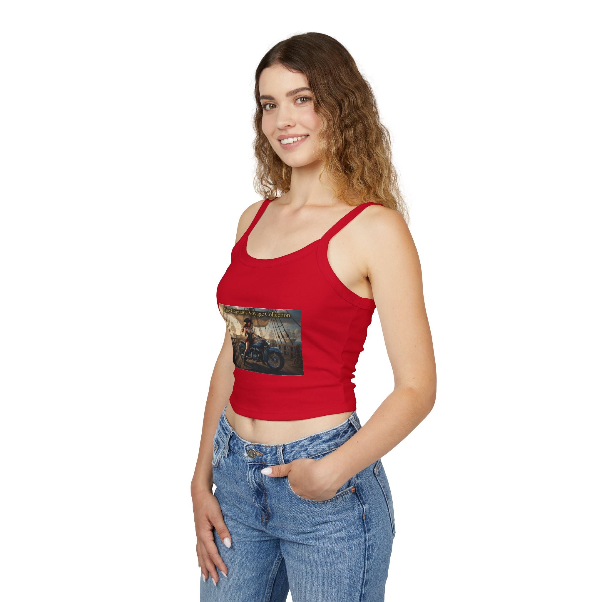 Captain’s Voyage Crop Tank Top — The Captain’s Voyage Collection Motorcycle & Nautical Sunset Design