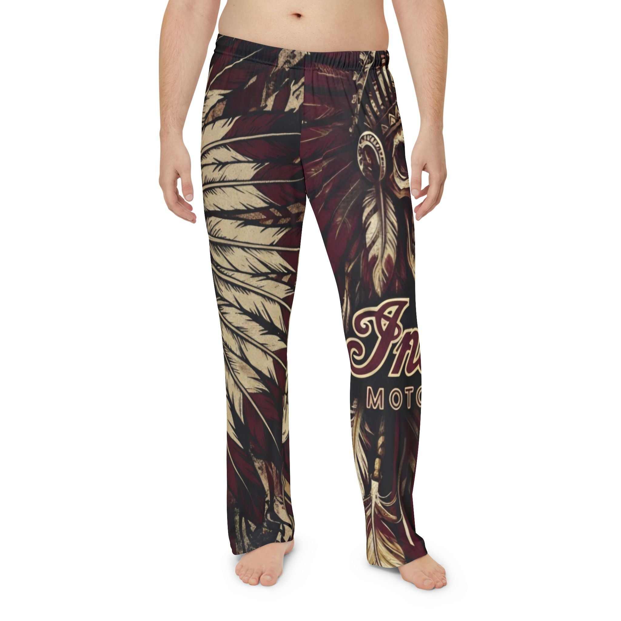 Skull & Headdress Pajama Pants — Retro Motorcycle Lounge Pants