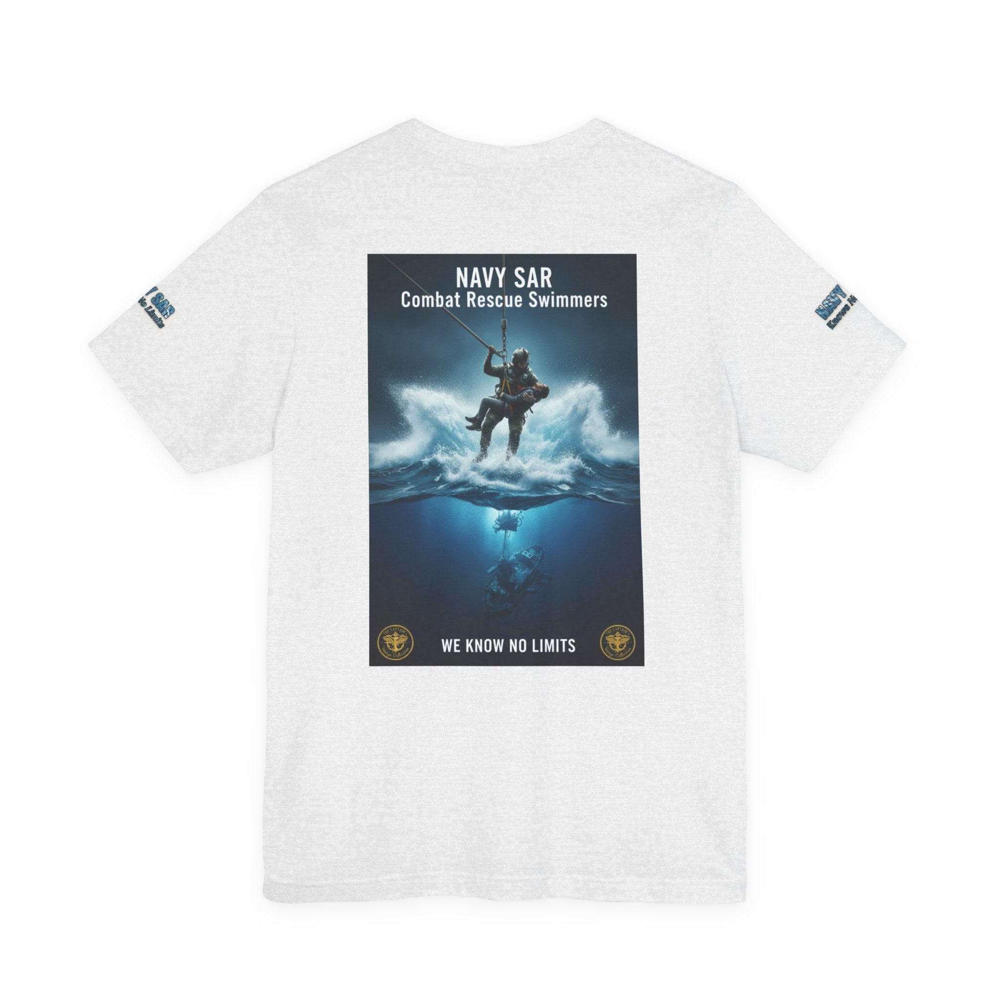 Navy SAR Combat Rescue Swimmers T-Shirt — "We Know No Limits"
