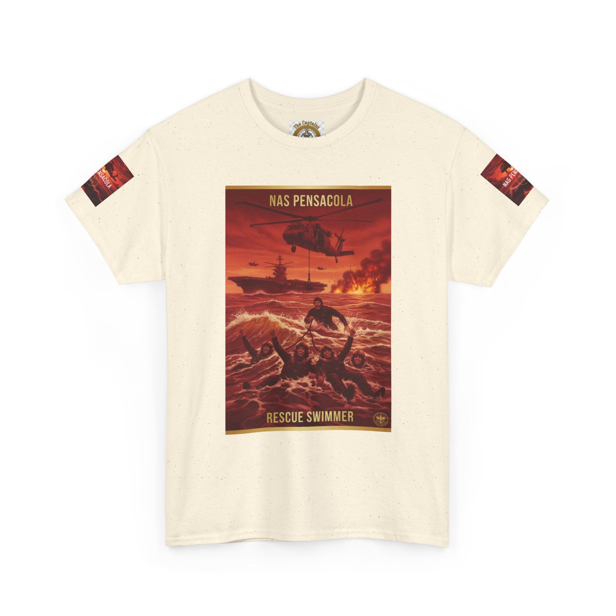 Rescue Swimmer Graphic Tee — NAS Pensacola Military Helicopter Design
