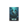Navy SAR Silk Poster — 'Knows No Limits' Underwater Diver Rescue Art