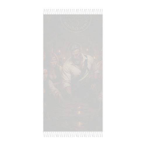 Boho Beach Cloth — Nautical Pirate Crew Towel (Vintage Captain Artwork)
