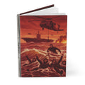Rescue at Sea Hardcover Journal — Military Helicopter & Sailors Action Art