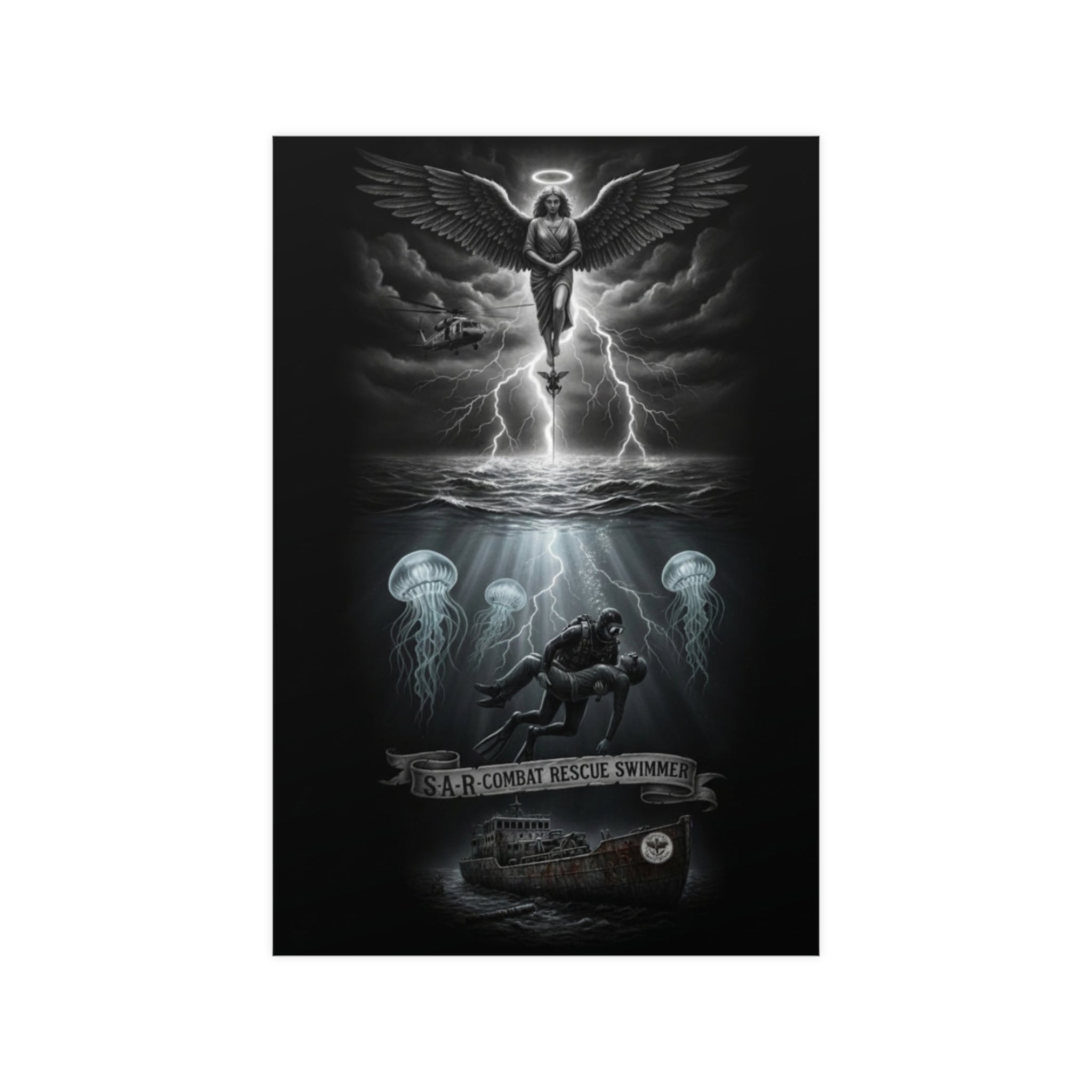 Matte Poster — USAR Combat Rescue Swimmer Memorial (Vertical/Horizontal)