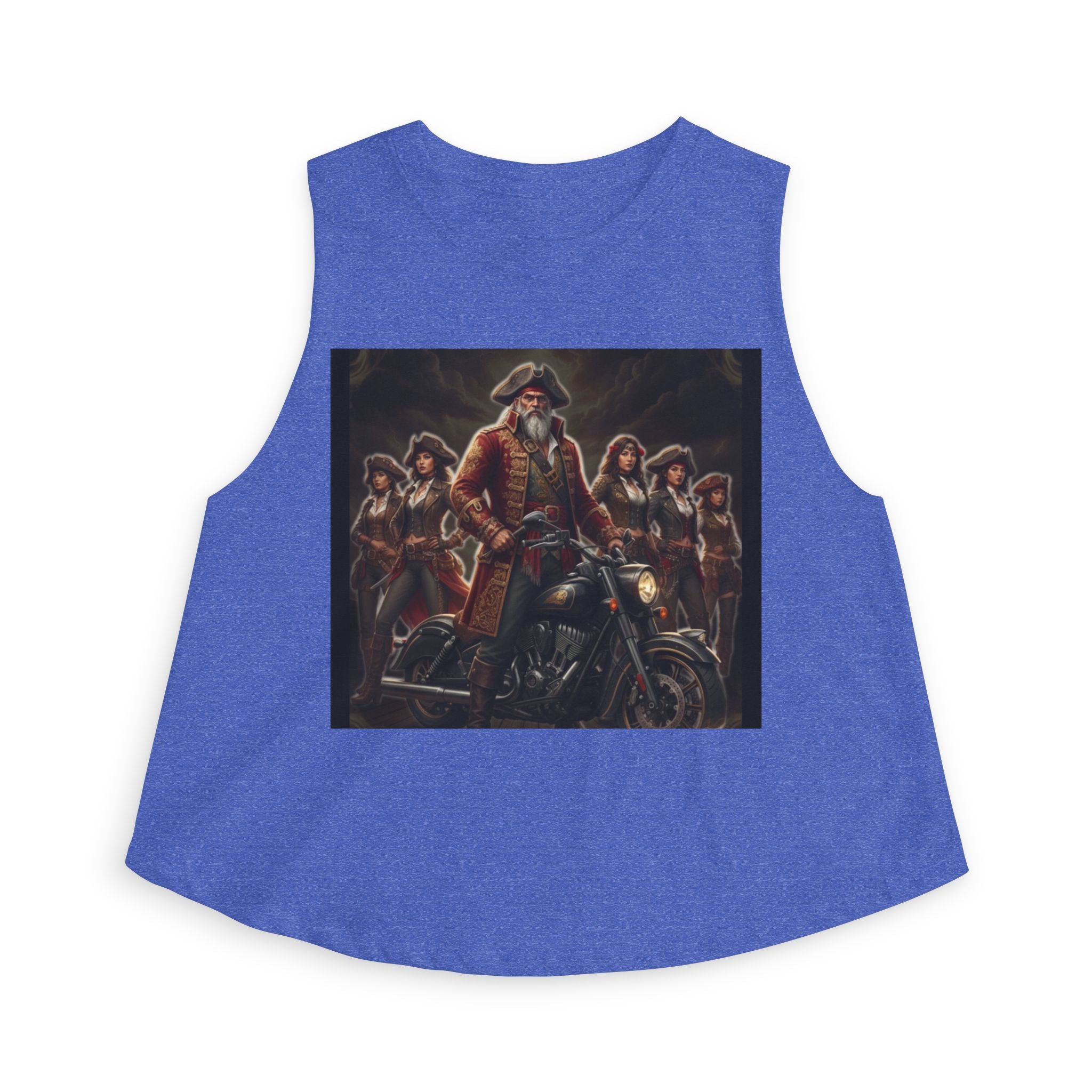 Women's Crop Top — Vintage Pirate Crew Motorcycle Graphic