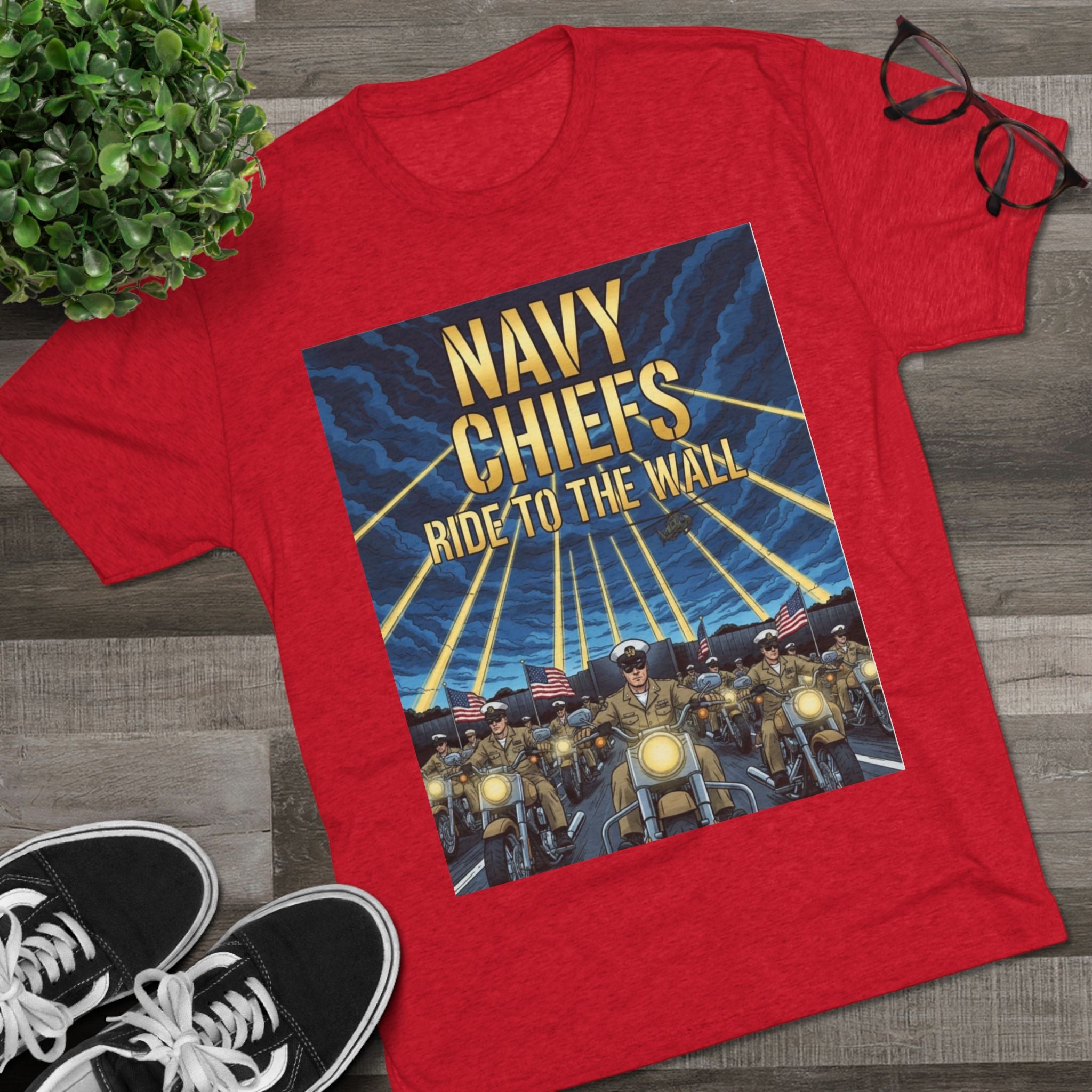 Navy Chiefs Ride to the Wall T-Shirt — "2nd Option... FAFO" Veteran Tribute Tee
