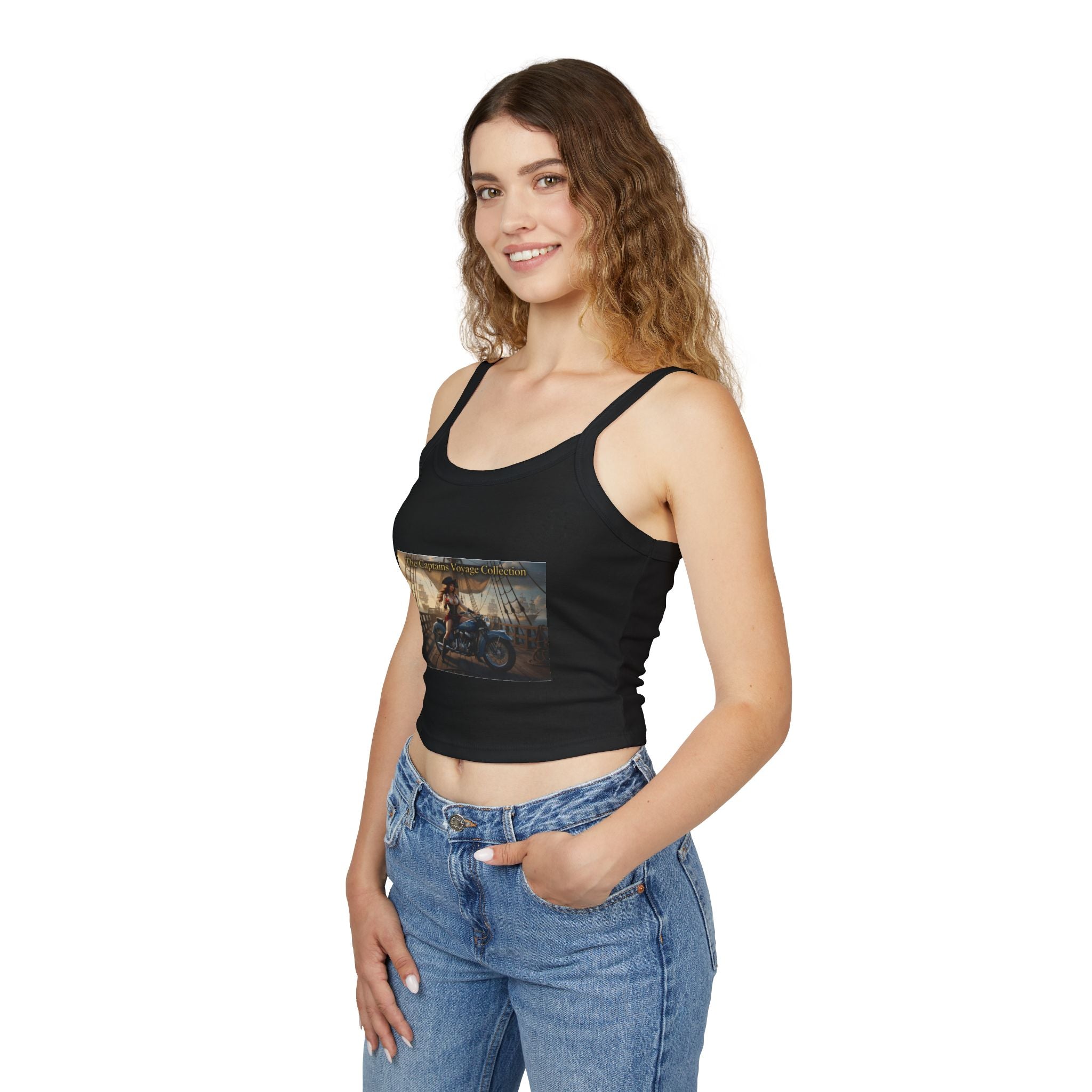 Captain’s Voyage Crop Tank Top — The Captain’s Voyage Collection Motorcycle & Nautical Sunset Design