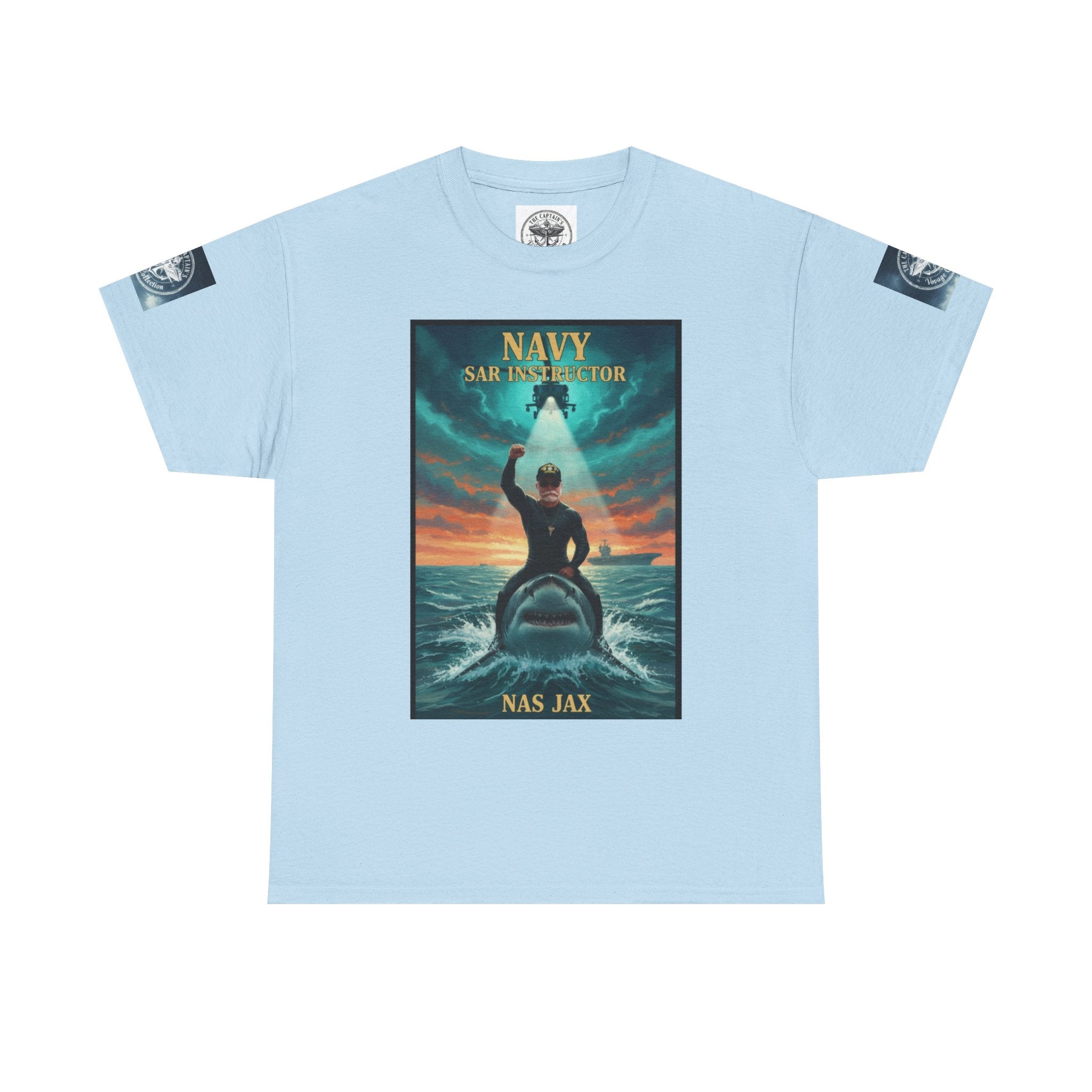 Navy Search & Rescue Graphic Tee — SAR Helicopter Rescue Scene