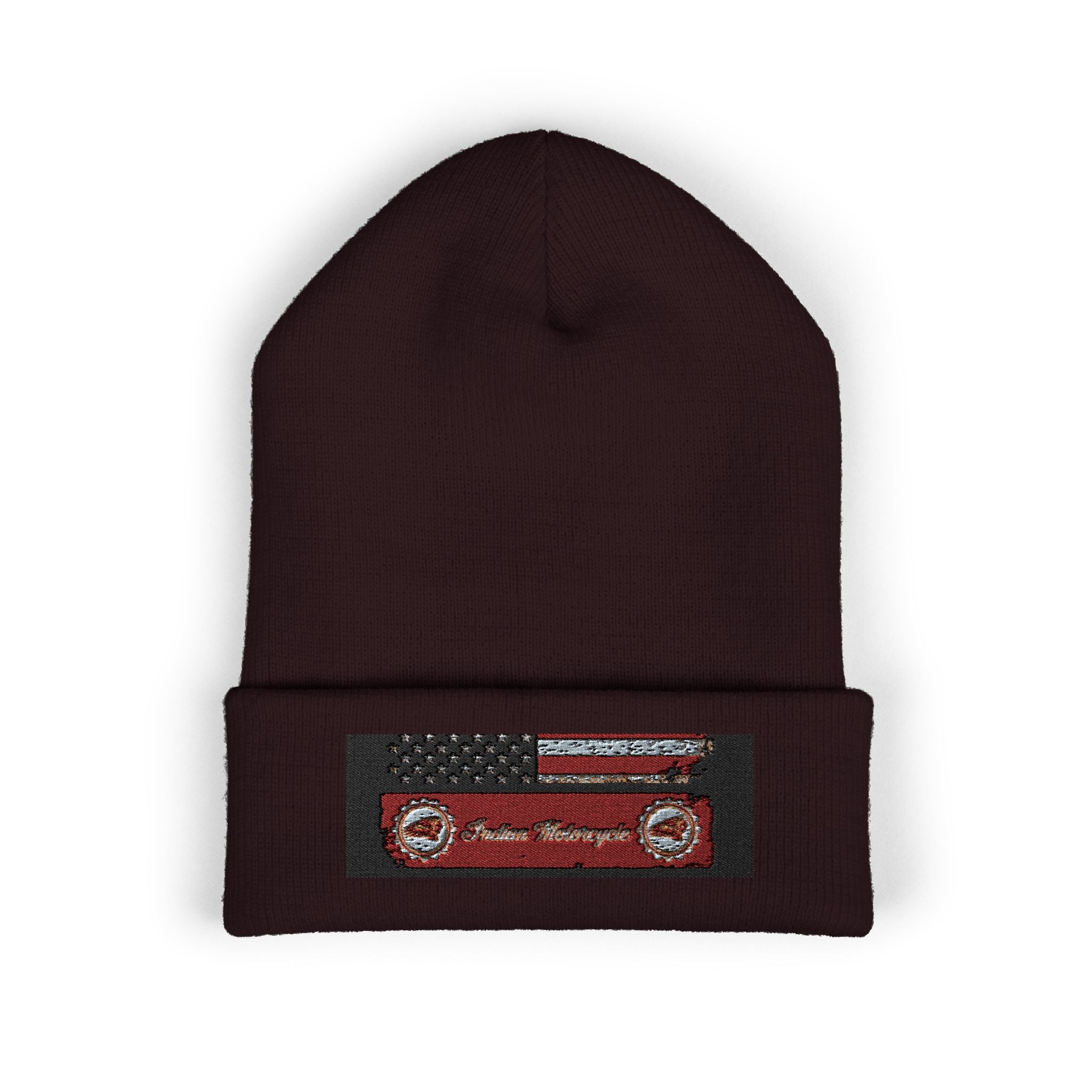 Retro Cassette Embroidered Beanie — Vintage Music Knit Hat